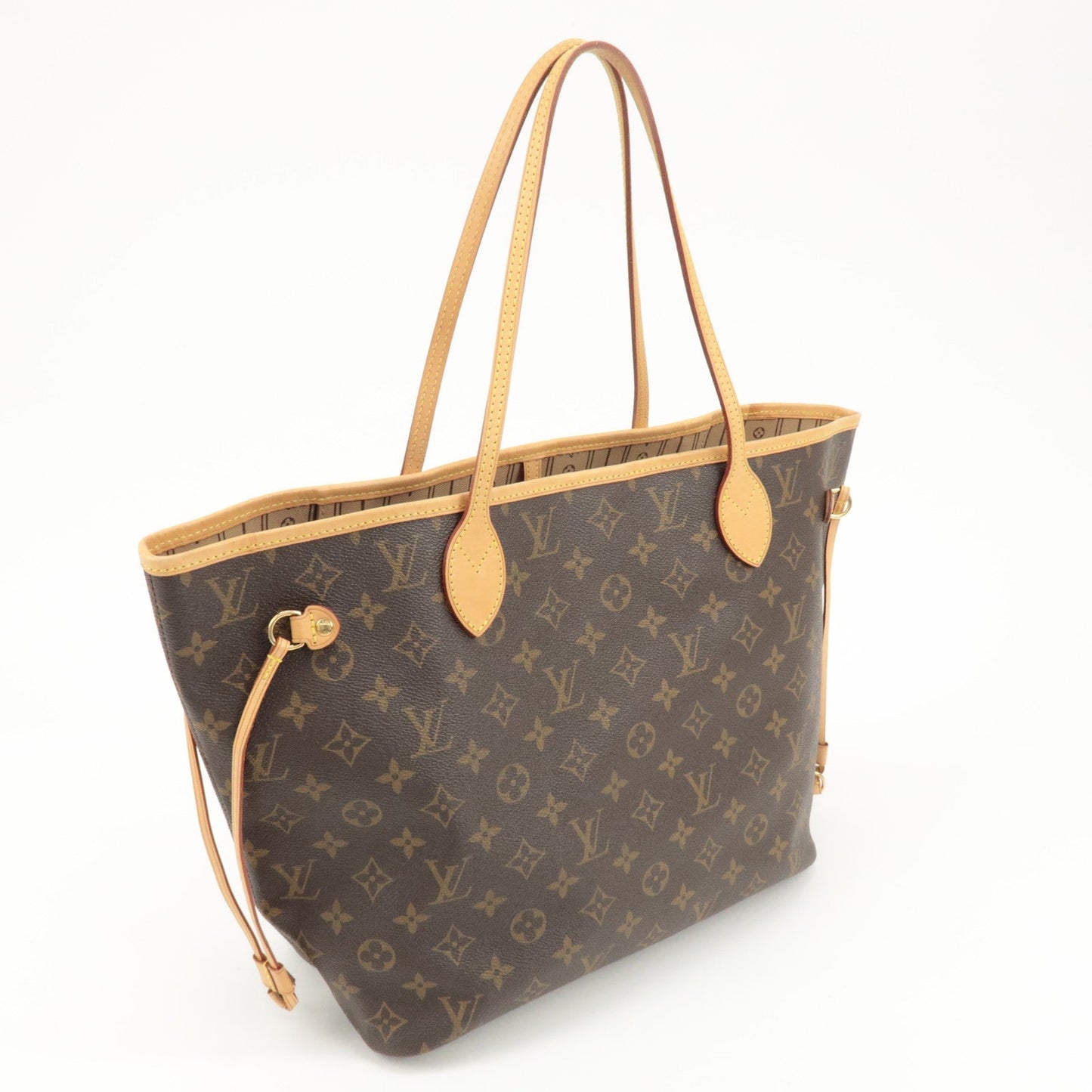 Louis Vuitton Monogram Neverfull MM Tote Bag Brown M40156