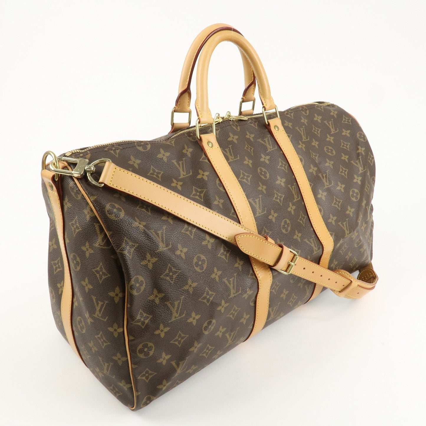 Louis Vuitton Monogram Keep All 50 Boston Bag Brown M41416