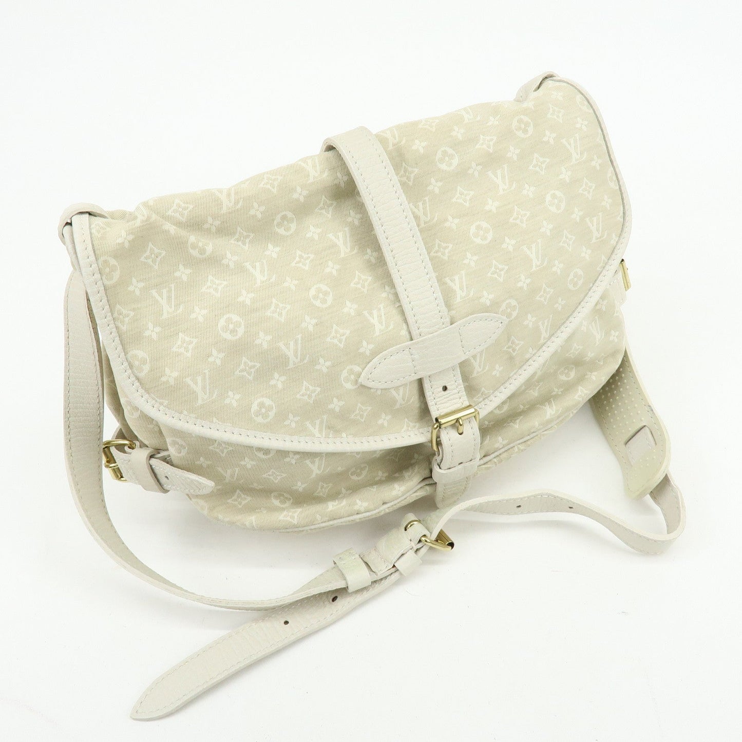 Louis Vuitton Monogram Mini Lin Saumur 30 Shoulder Bag Dune M95314