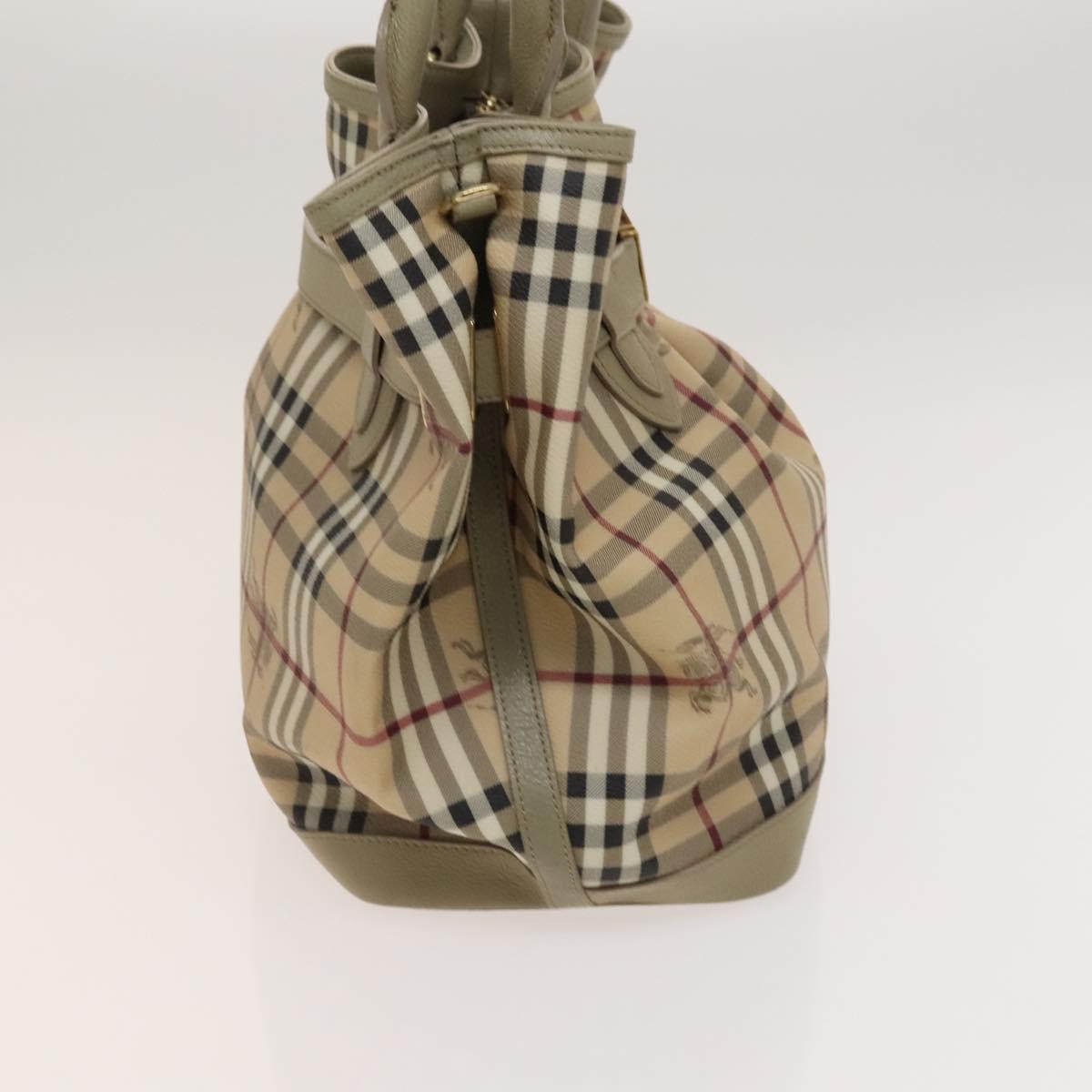 Burberry Nova Check Beige Canvas Handbag ( )