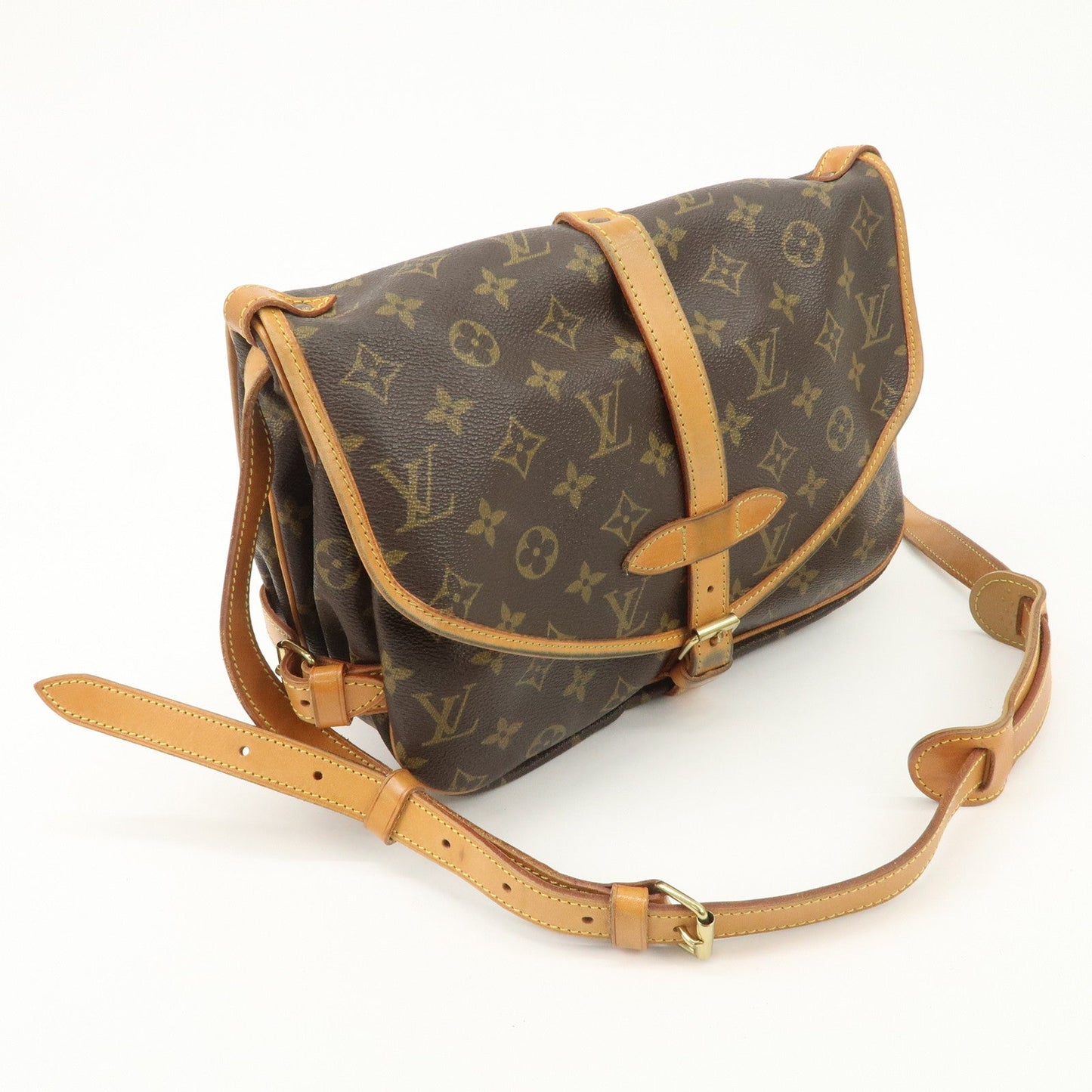 Louis Vuitton Monogram Saumur 30 Shoulder Bag Brown M42256