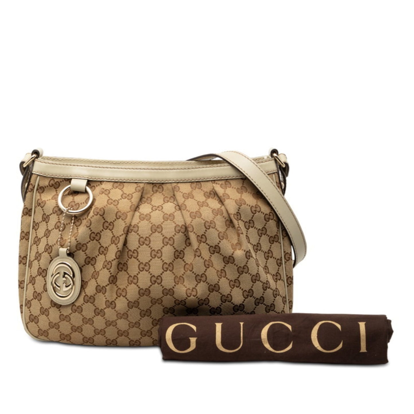 Gucci Beige Gg Canvas Shoulder Bag ( )