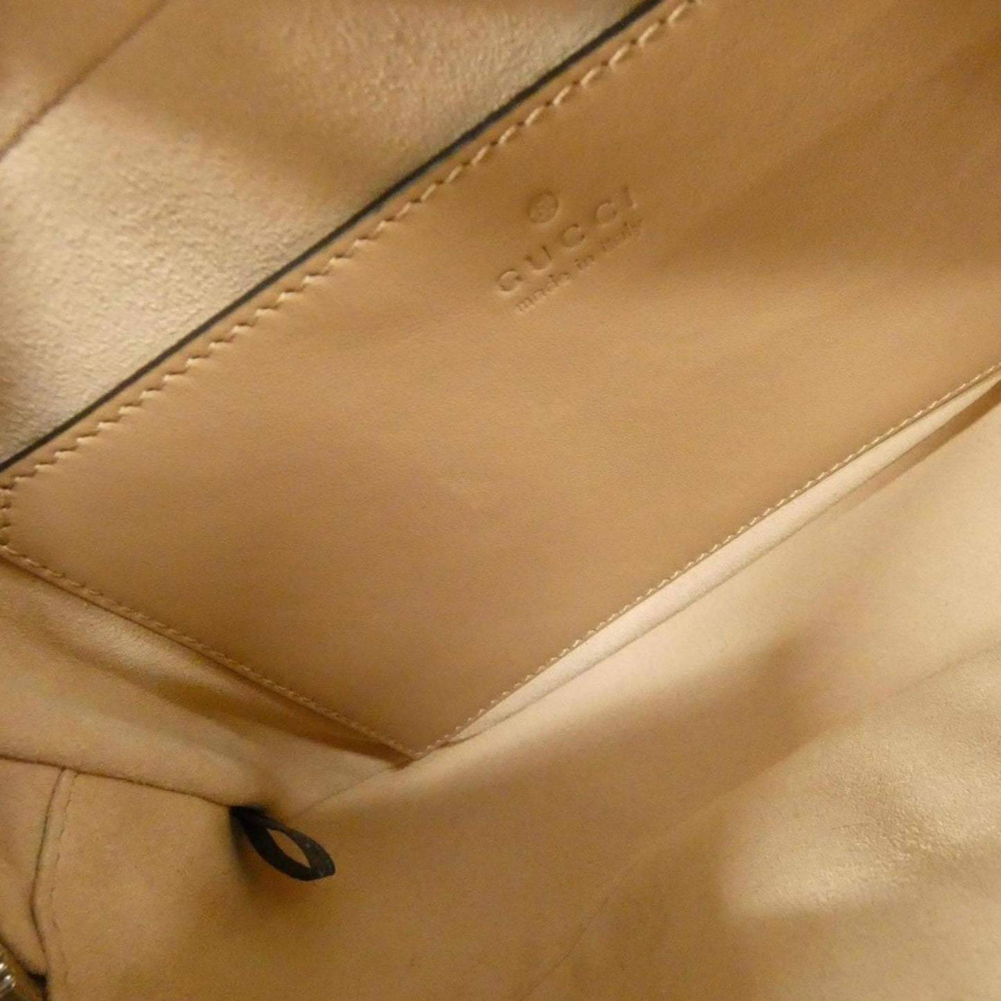 Gucci Gg Marmont Beige Leather Shoulder Bag ( )