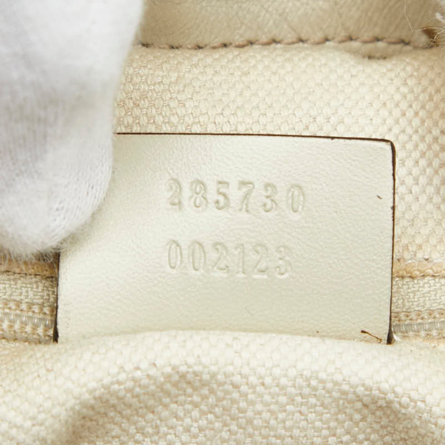 Gucci Beige Brown Canvas Leather Shoulder Bag Tote Bag ( )