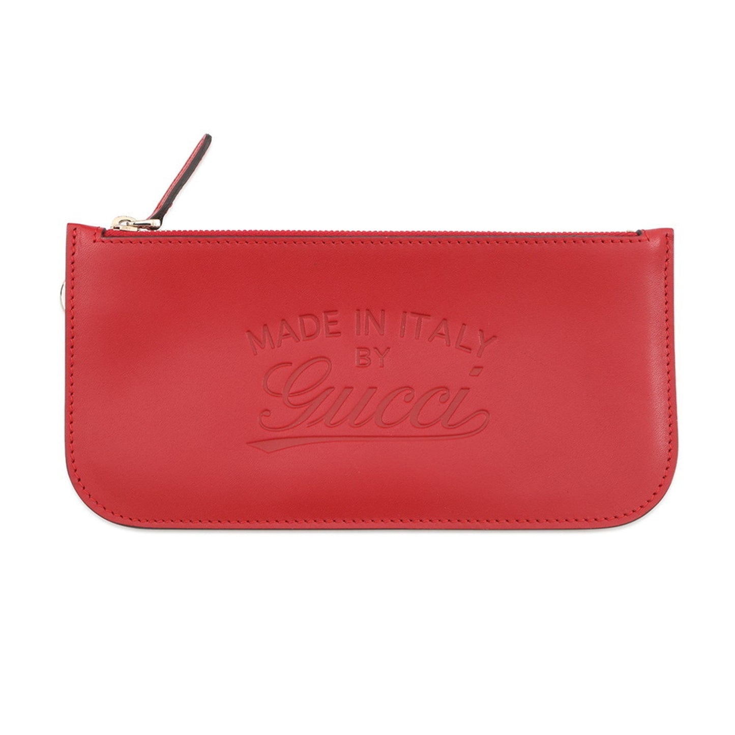 Gucci Red Color Leather Pouch Tote Bag ( )