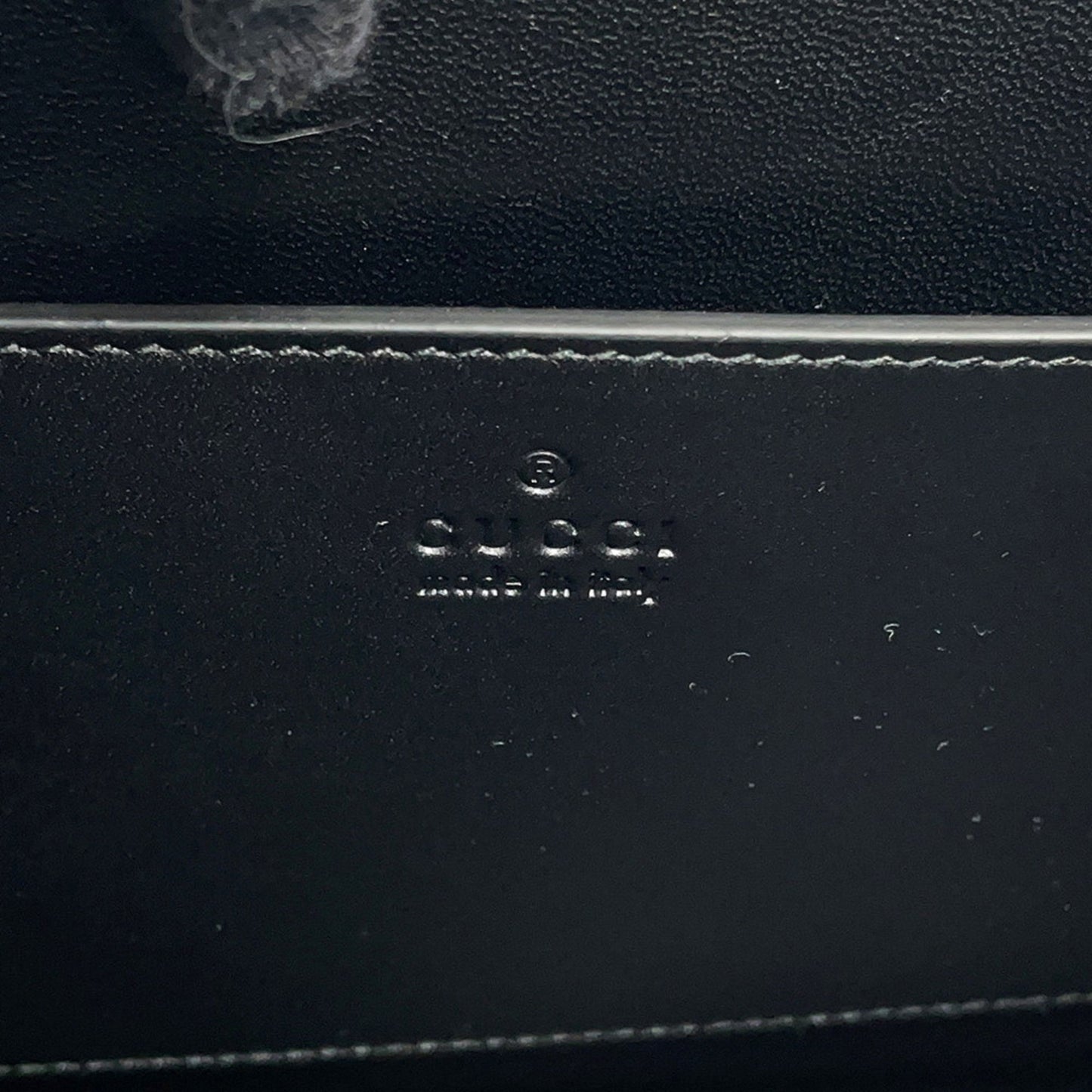 Gucci Black Leather Handbag Shoulder Bag Tote Bag ( )