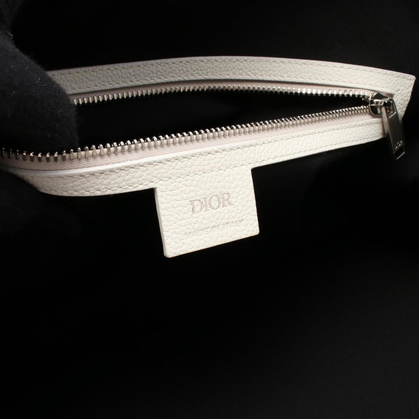 Christian Dior Beige White Canvas Leather Boston Bag ()