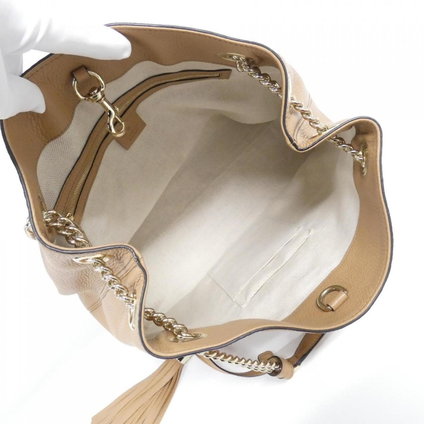Gucci Beige Leather Shoulder Bag ( )