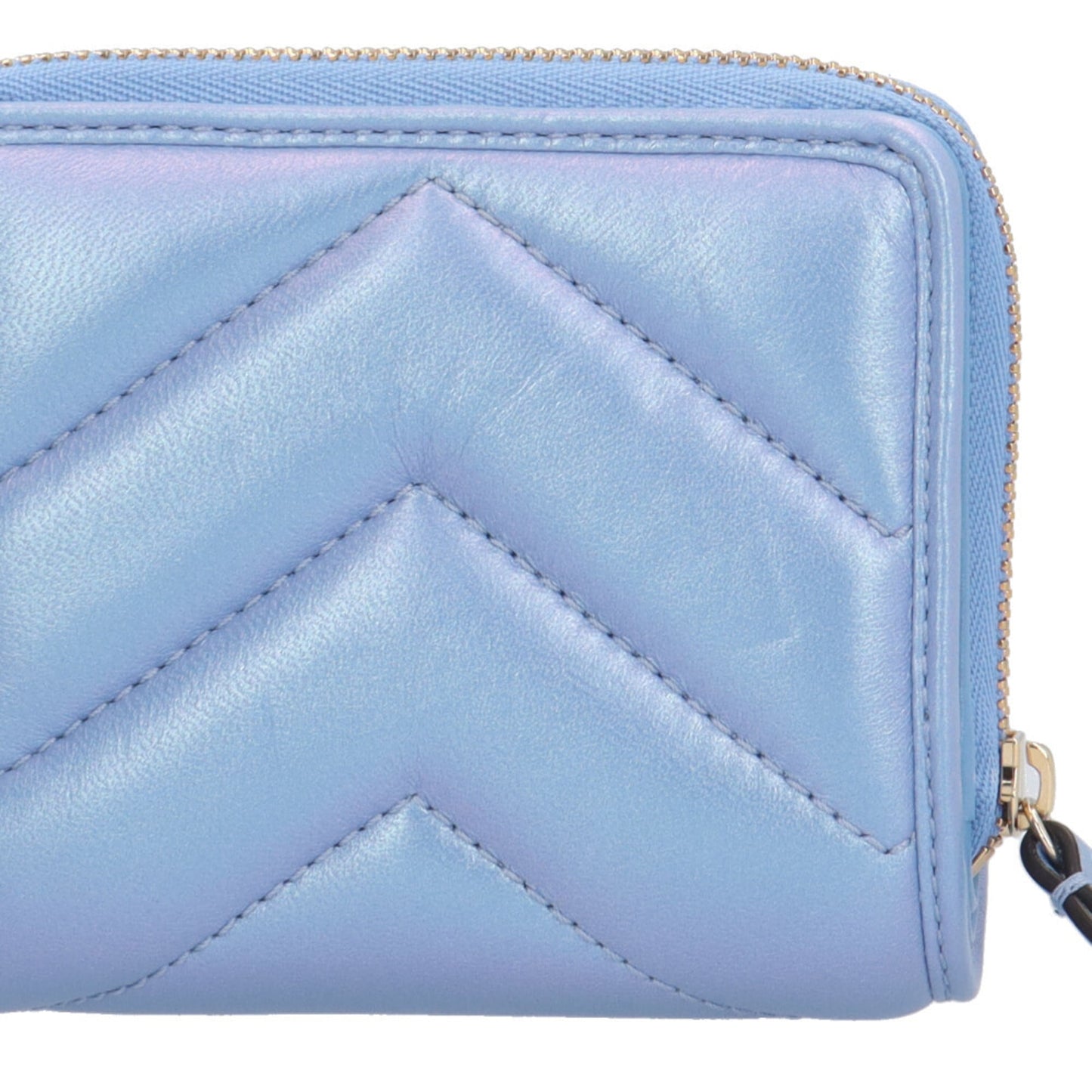 Gucci Blue Quilting Patent Leather Wallet (Bi-Fold) ( )