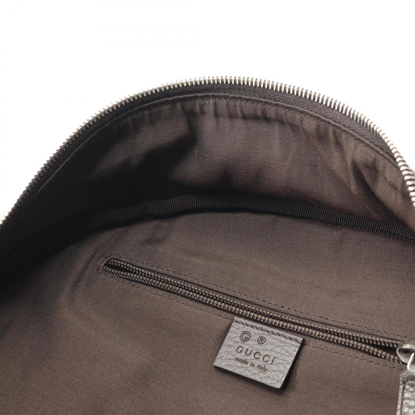 Gucci Beige Brown Canvas Leather Backpack ( )