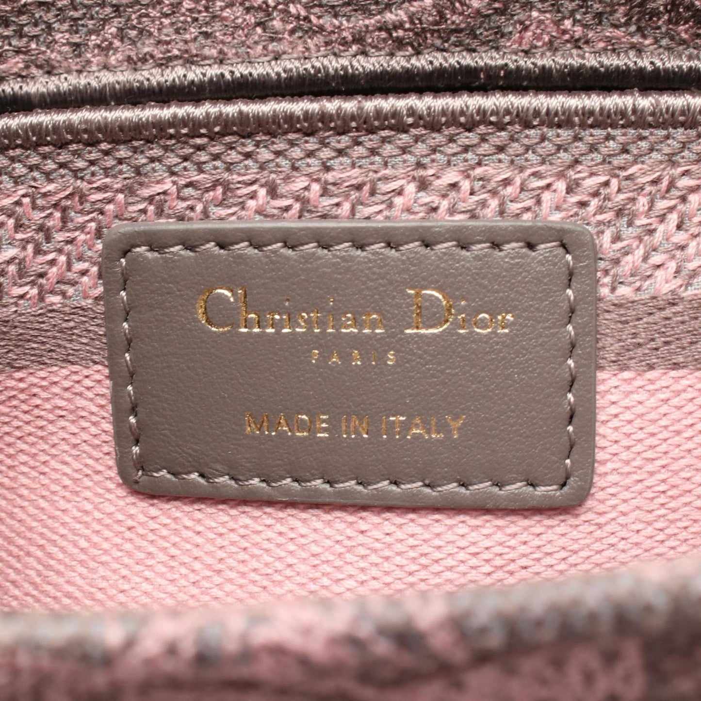 Christian Dior Gray Pink Canvas Handbag ()