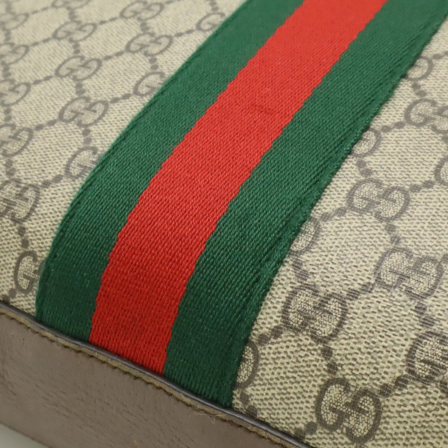 Gucci Beige Brown Gg Supreme Leather Handbag Shoulder Bag ( )