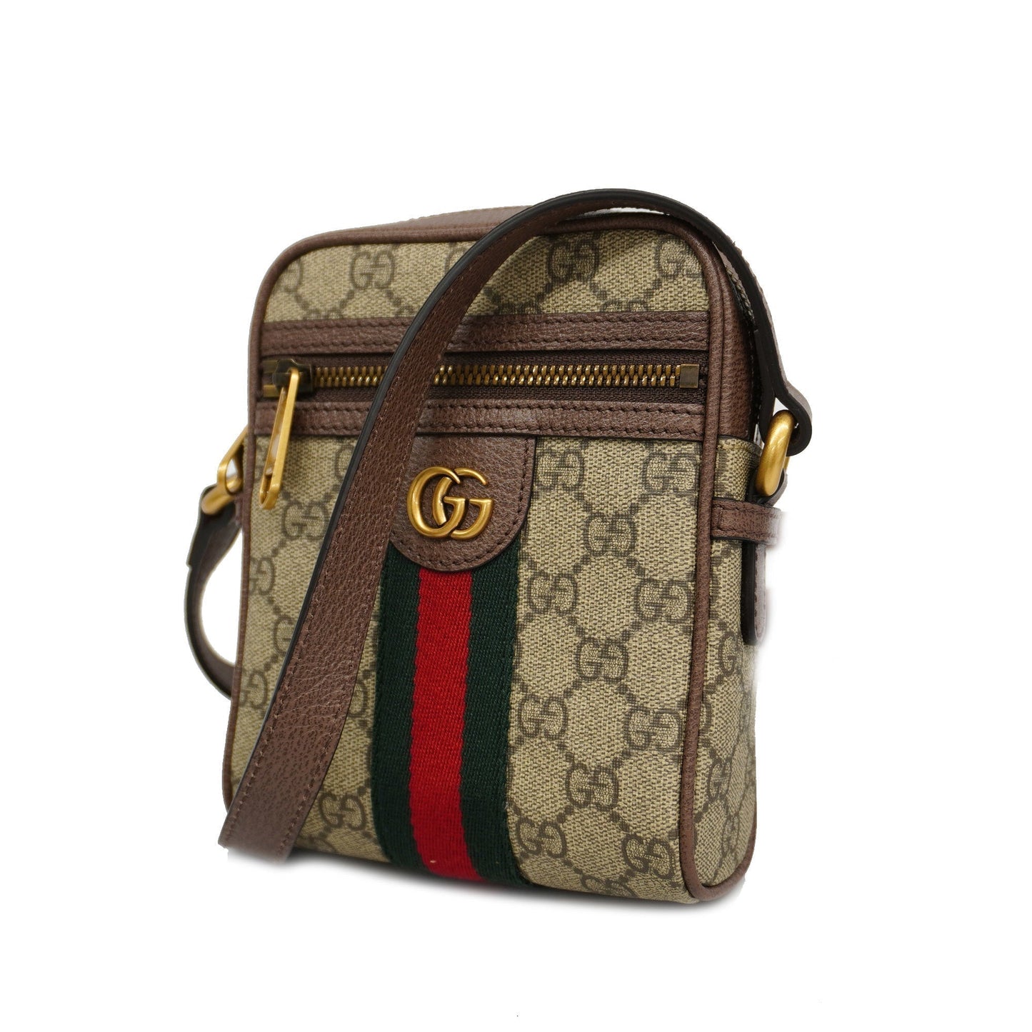 GUCCI Auth Ophidia 598127 Women's GG Supreme,Leather Beige,Brown