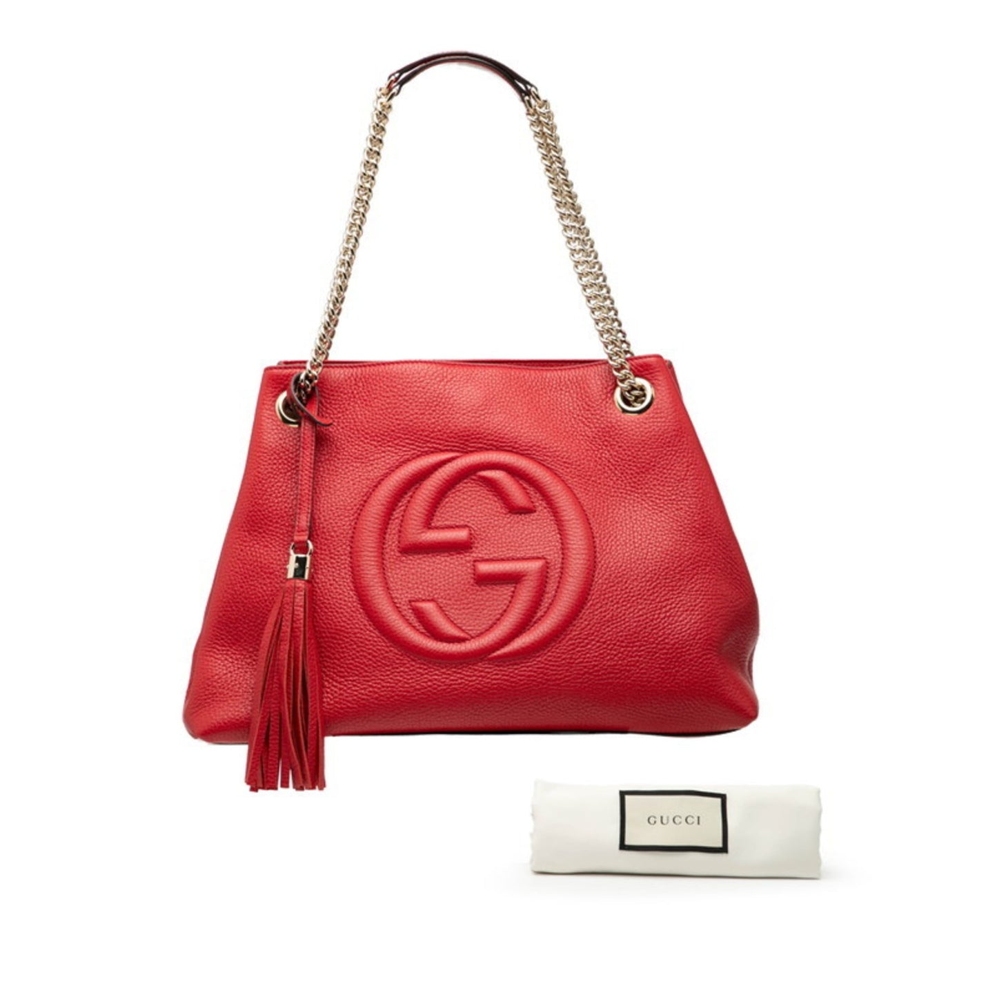 Gucci Red Color Leather Shoulder Bag ( )