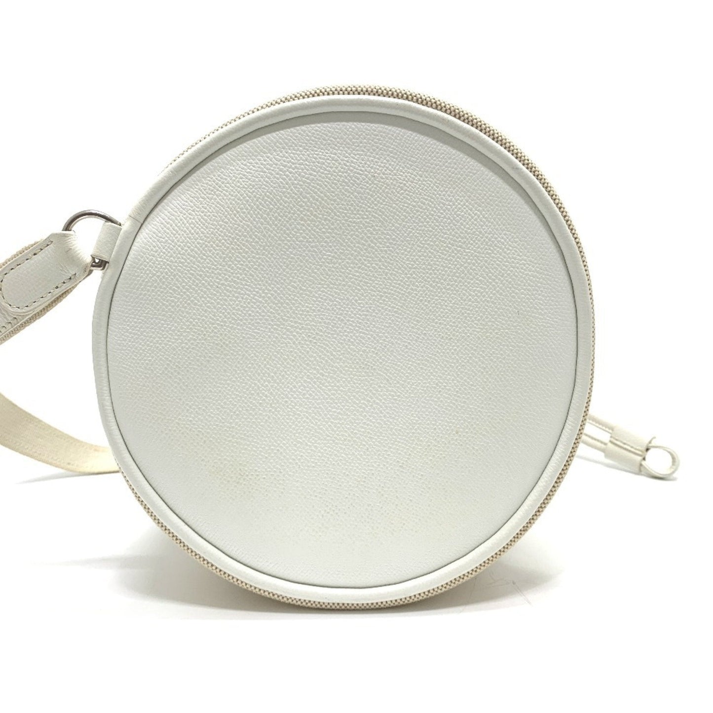Hermes Ivory Toile Officier Leather Shoulder Bag ( )
