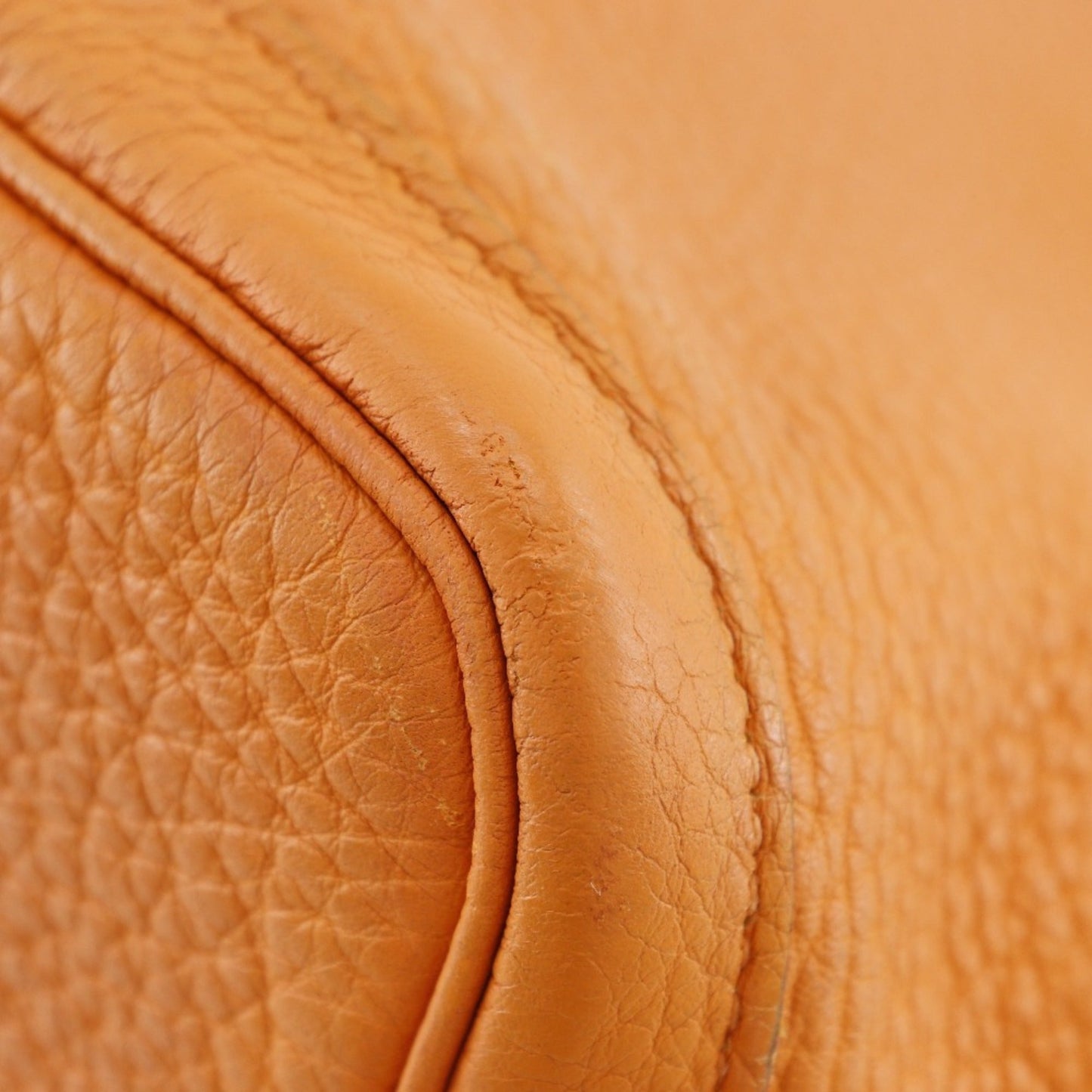 Hermes Orange Fjord Leather Tote Bag ( )