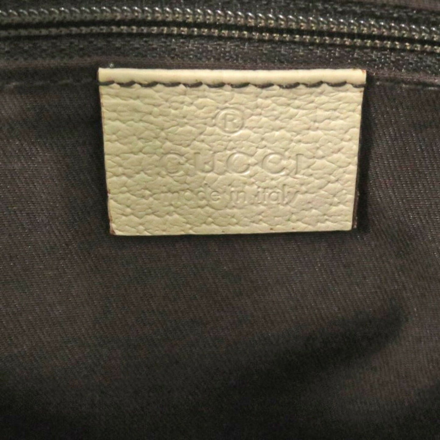 Gucci Beige White Gg Canvas Leather Tote Bag ( )
