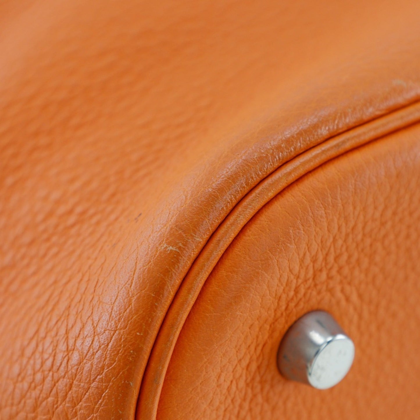 Hermes Orange Taurillon Clemence Leather Handbag ( )