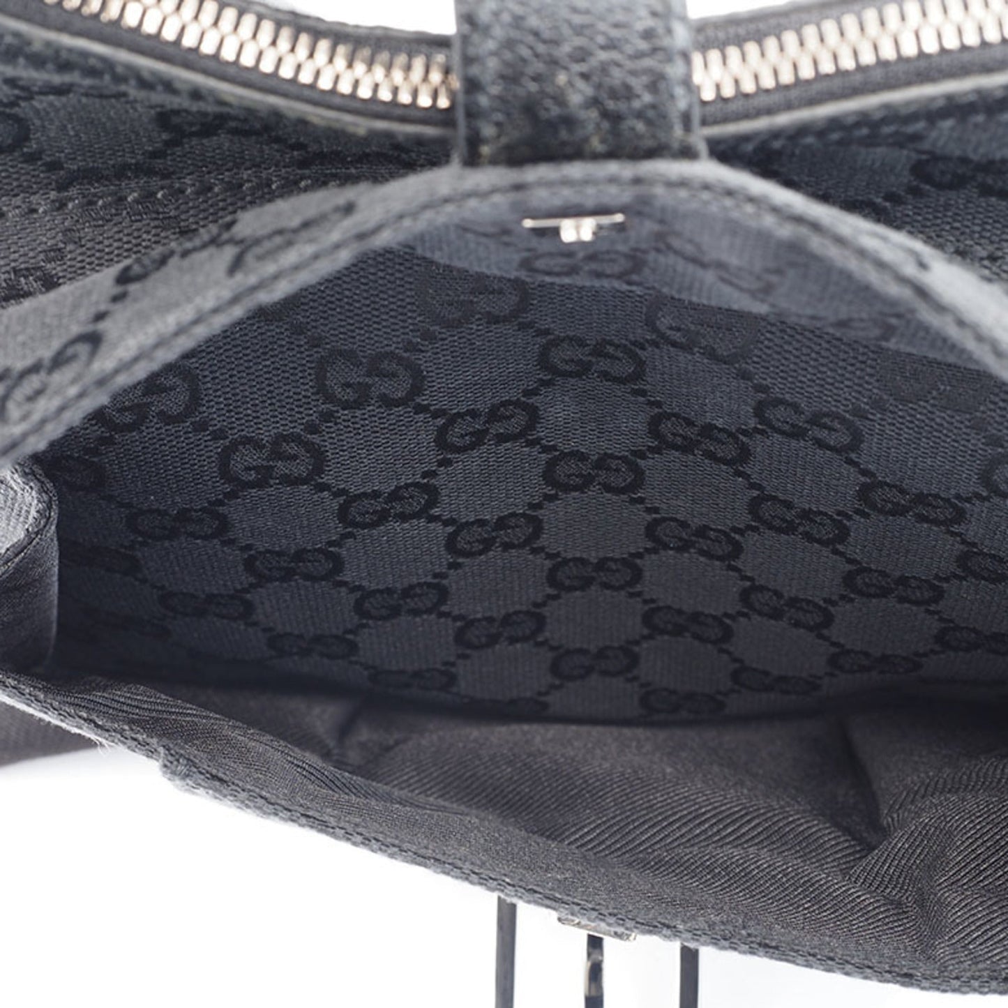 Gucci Gg Canvas Black Canvas Leather Shoulder Bag ( )