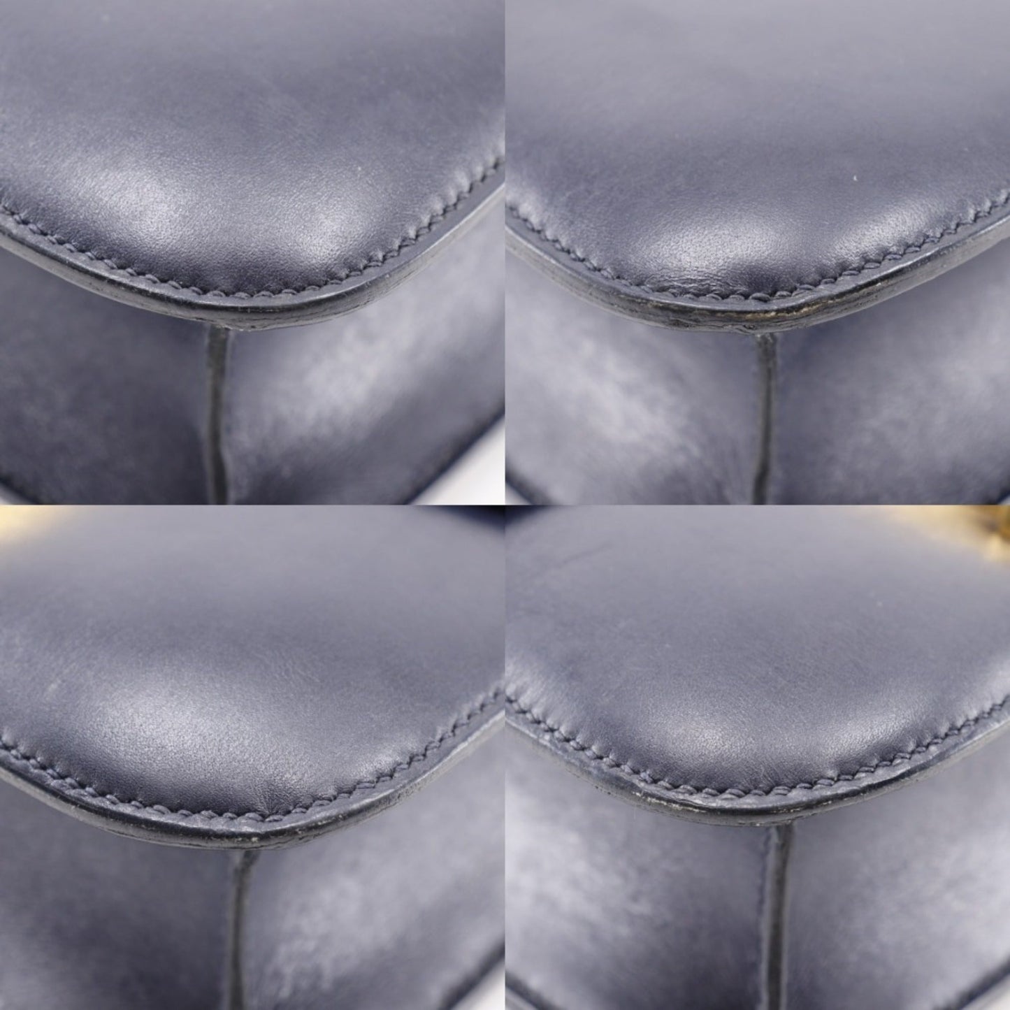 Hermes Navy Box Calf Leather Shoulder Bag ( )