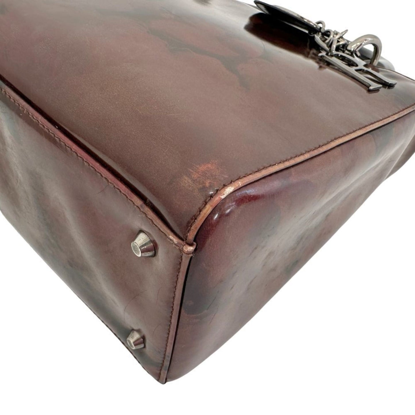 Christian Dior Lady Dior Patent Leather Handbag ()