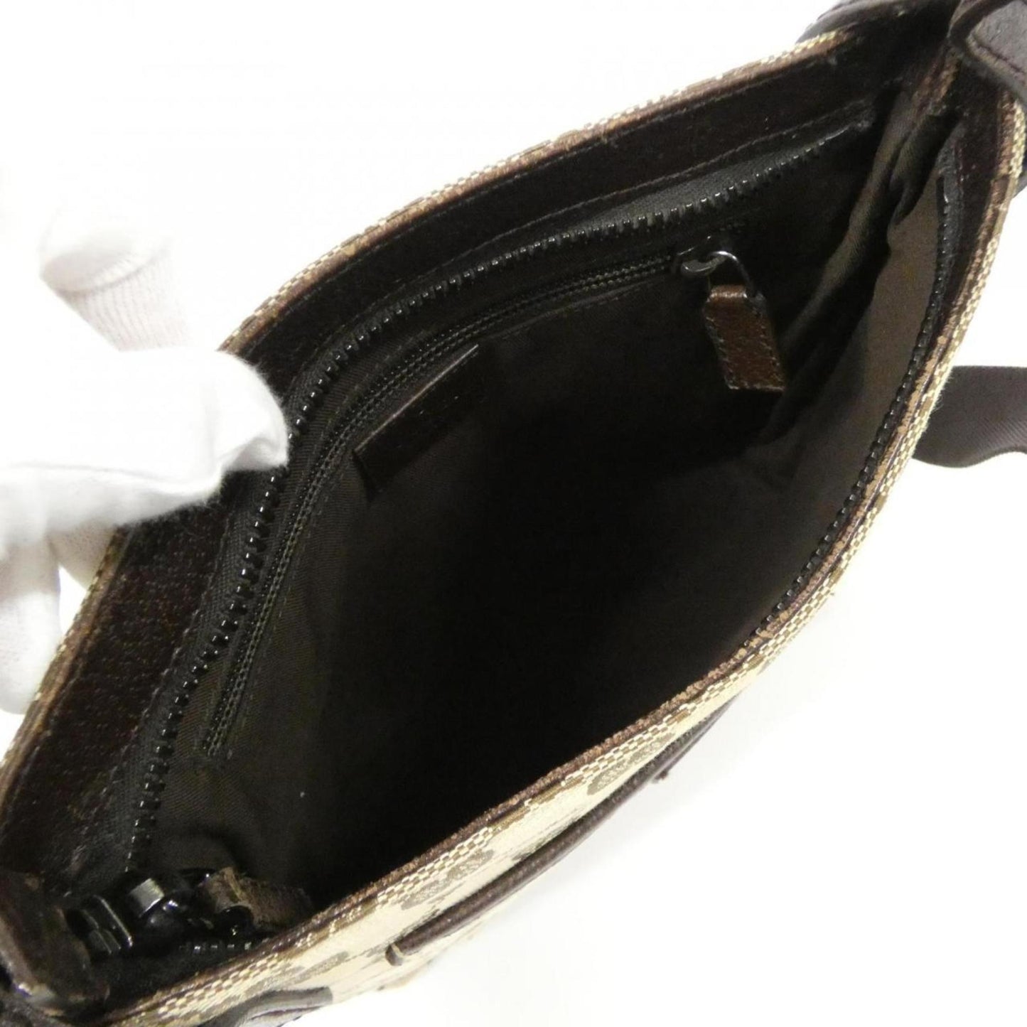 Gucci Beige Brown Gg Canvas Shoulder Bag ( )