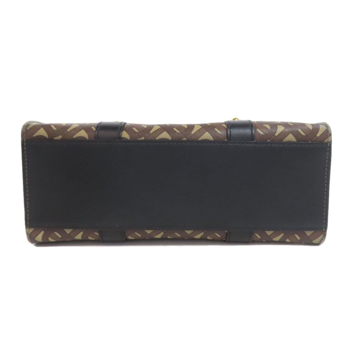 Burberry Black Brown Pvc Leather Tote Bag ( )