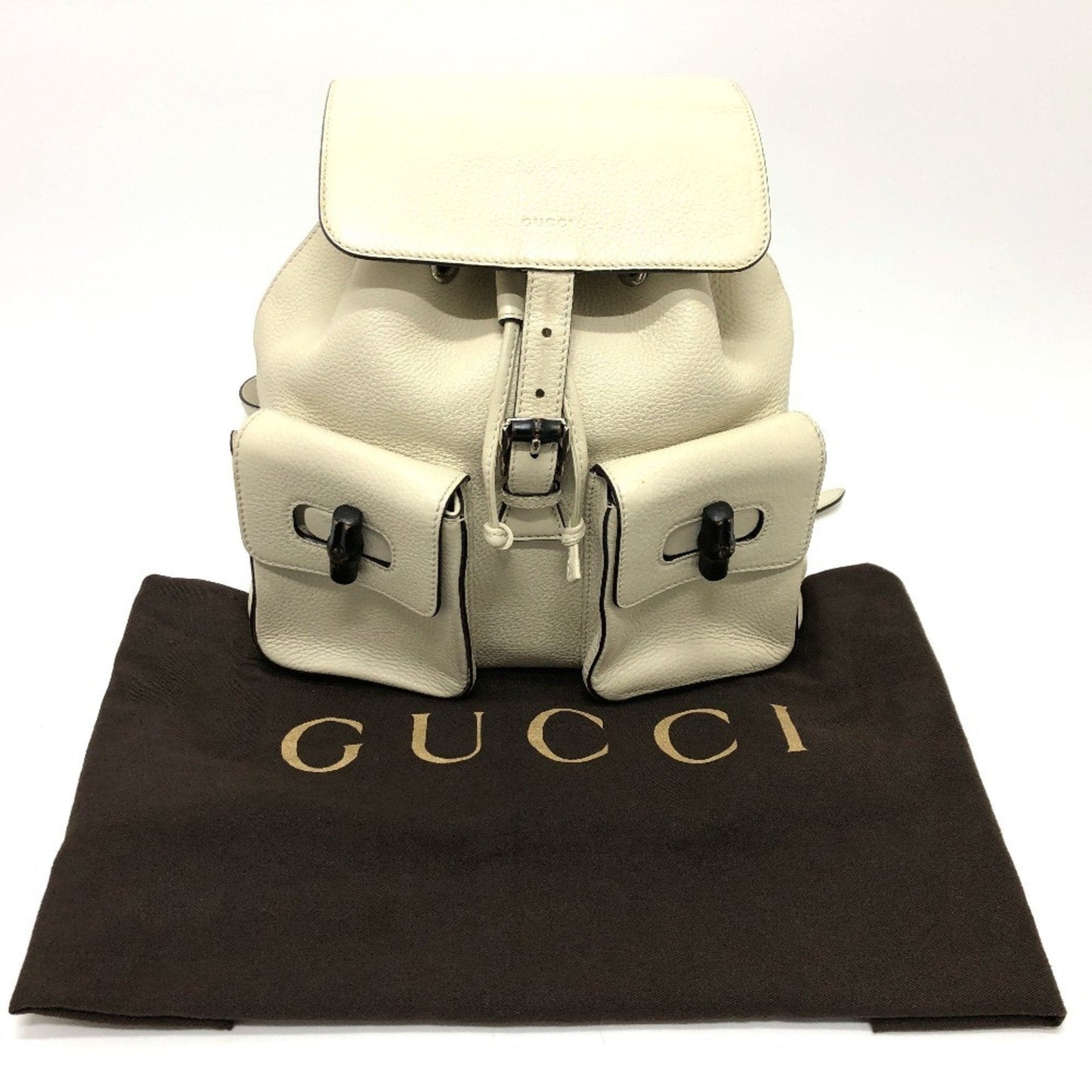 Gucci White Leather Backpack ( )