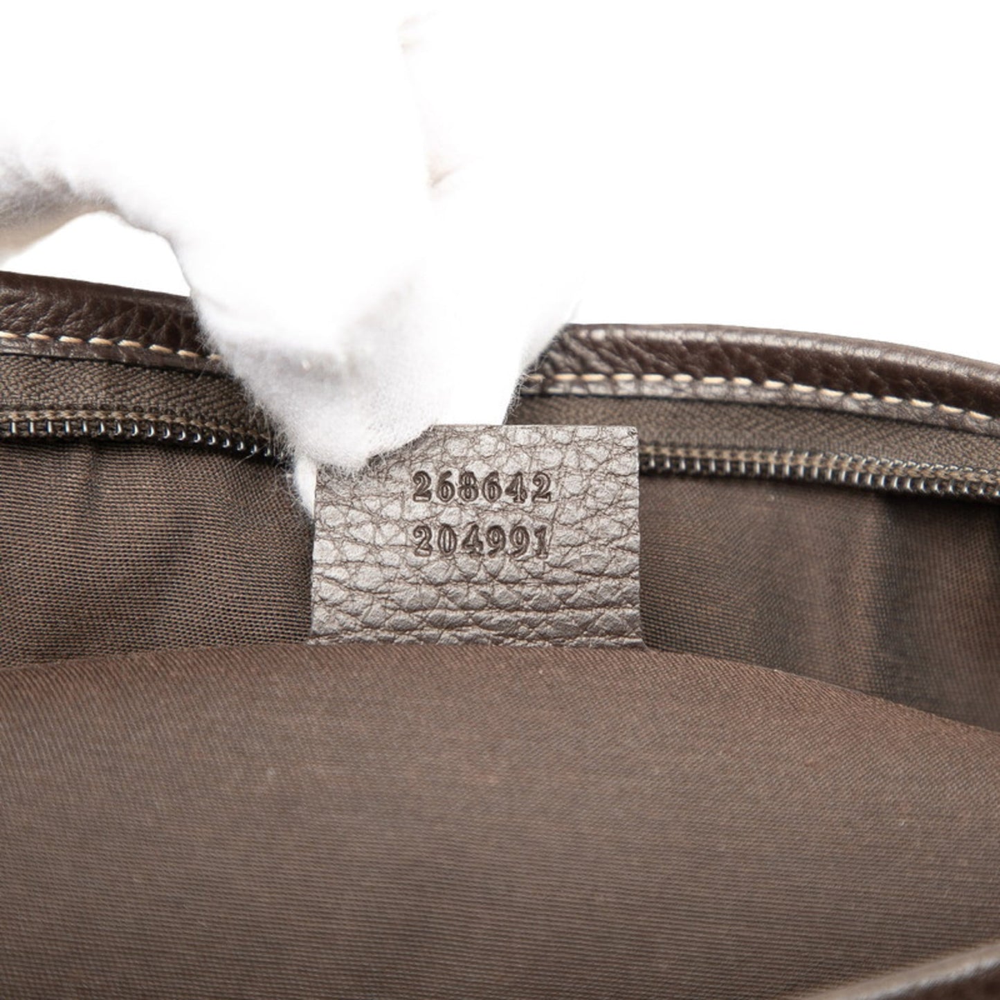 Gucci Beige Brown Pvc Leather Shoulder Bag ( )