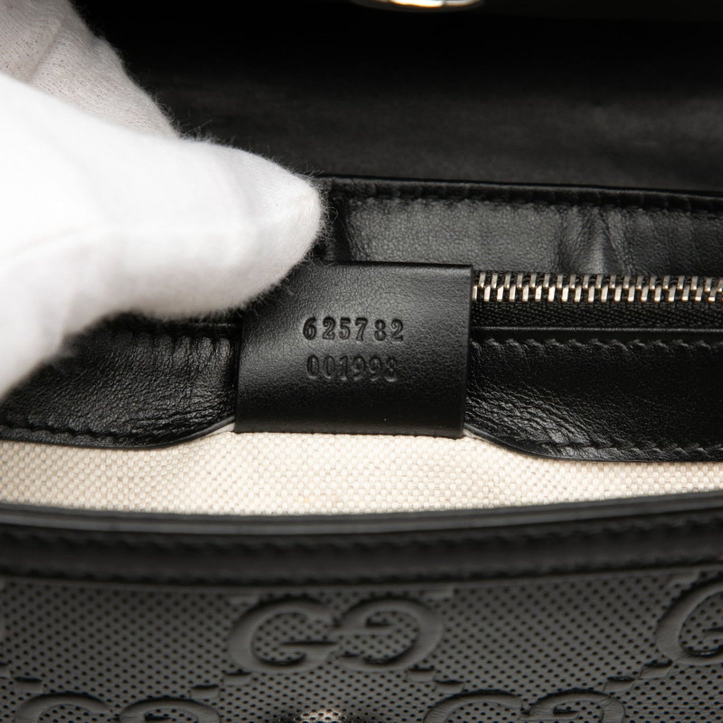 Gucci Black Leather Pvc Shoulder Bag ( )