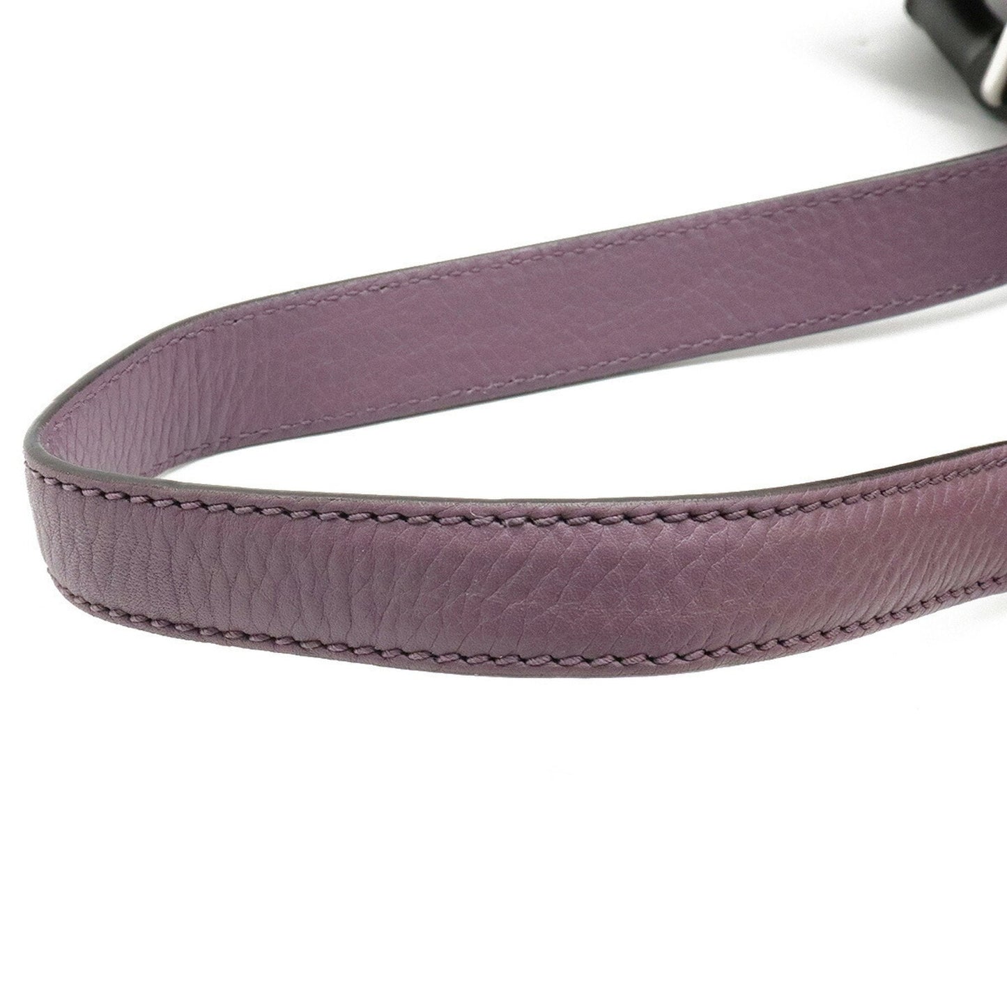 Gucci Bamboo Purple Leather Shoulder Bag