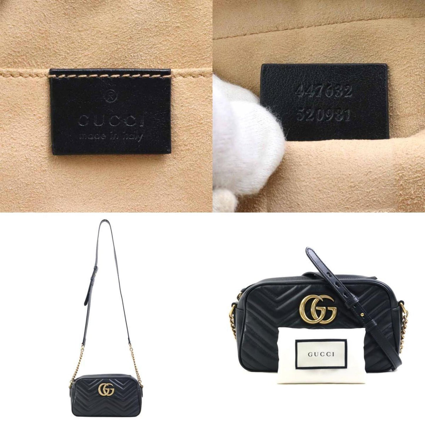 Gucci Black Leather Shoulder Bag ( )