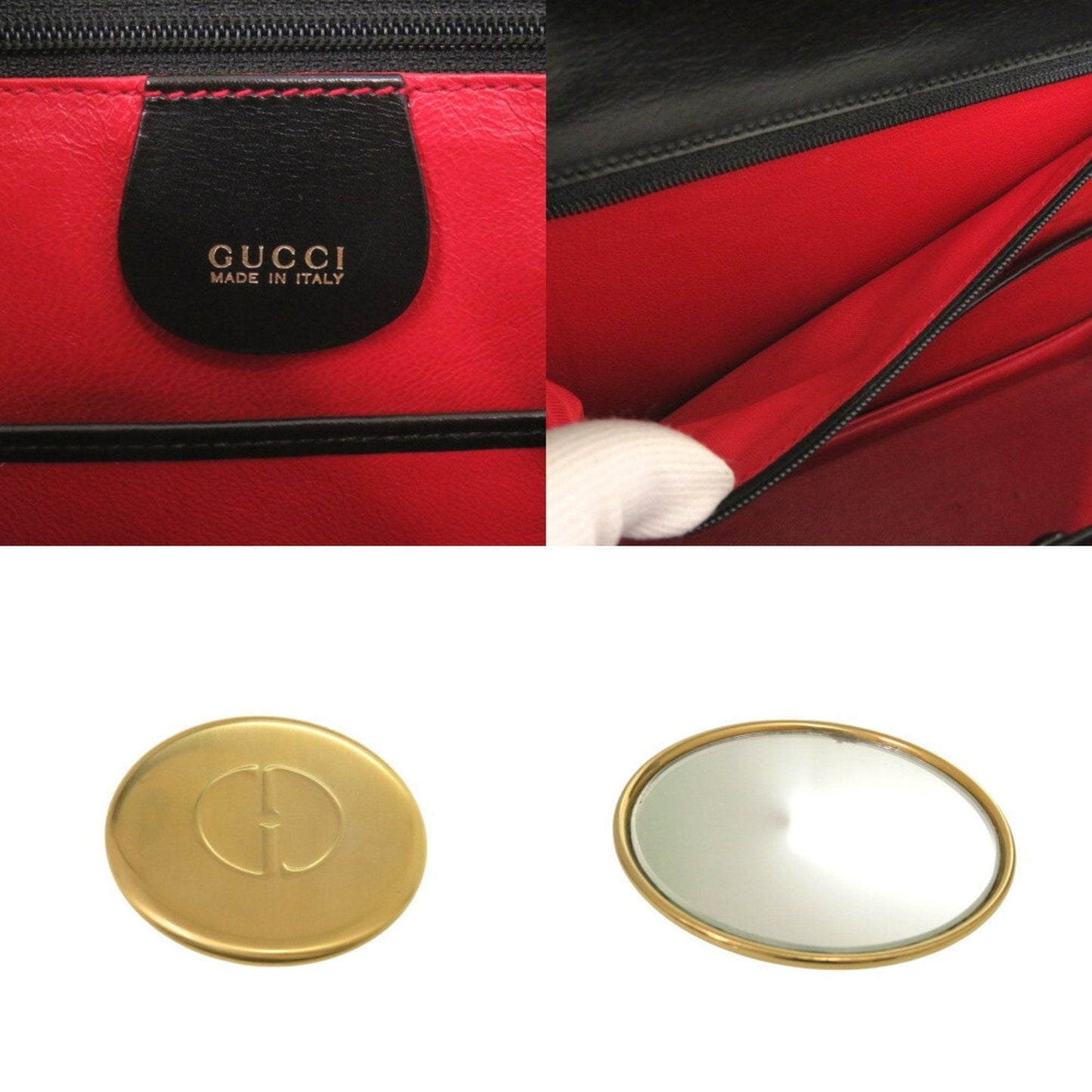 Gucci Black Leather Handbag ( )