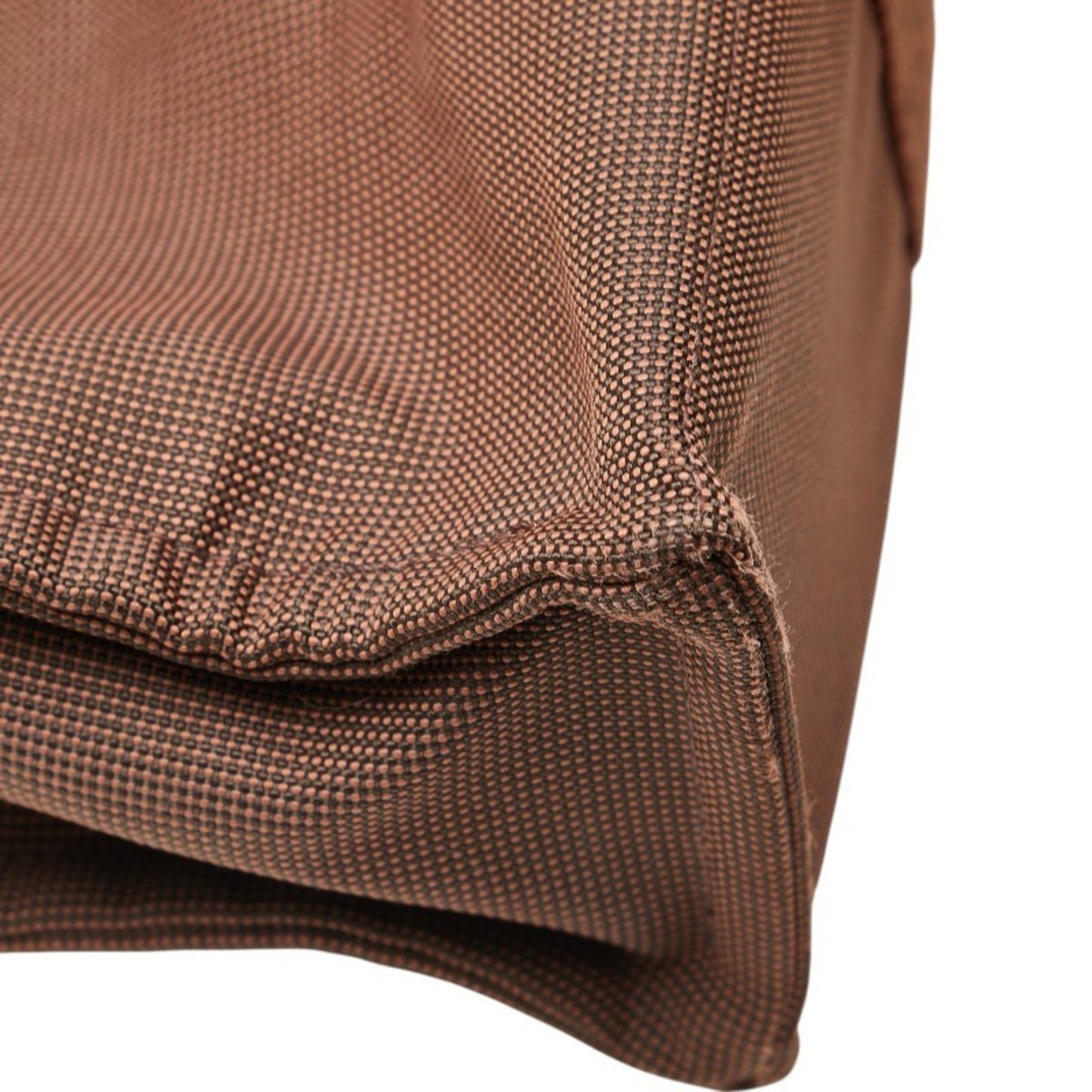 Hermes Her Line Brown Canvas Handbag Tote Bag ( )