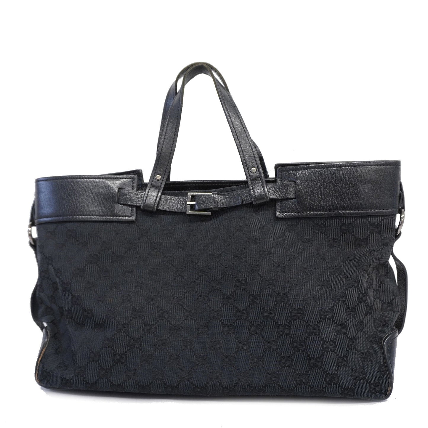 GUCCI Auth GG Canvas Tote Bag 106251 Women's Tote Bag Black