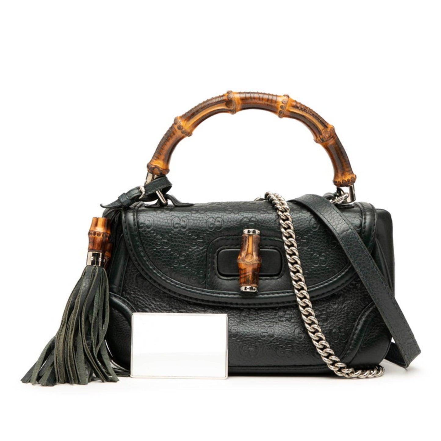 Gucci Green Leather Handbag Shoulder Bag ( )