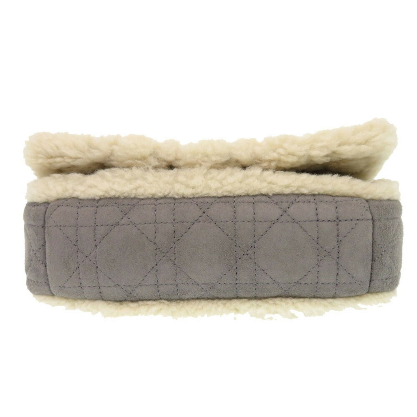 Christian Dior Gray Suede Leather Shoulder Bag ()