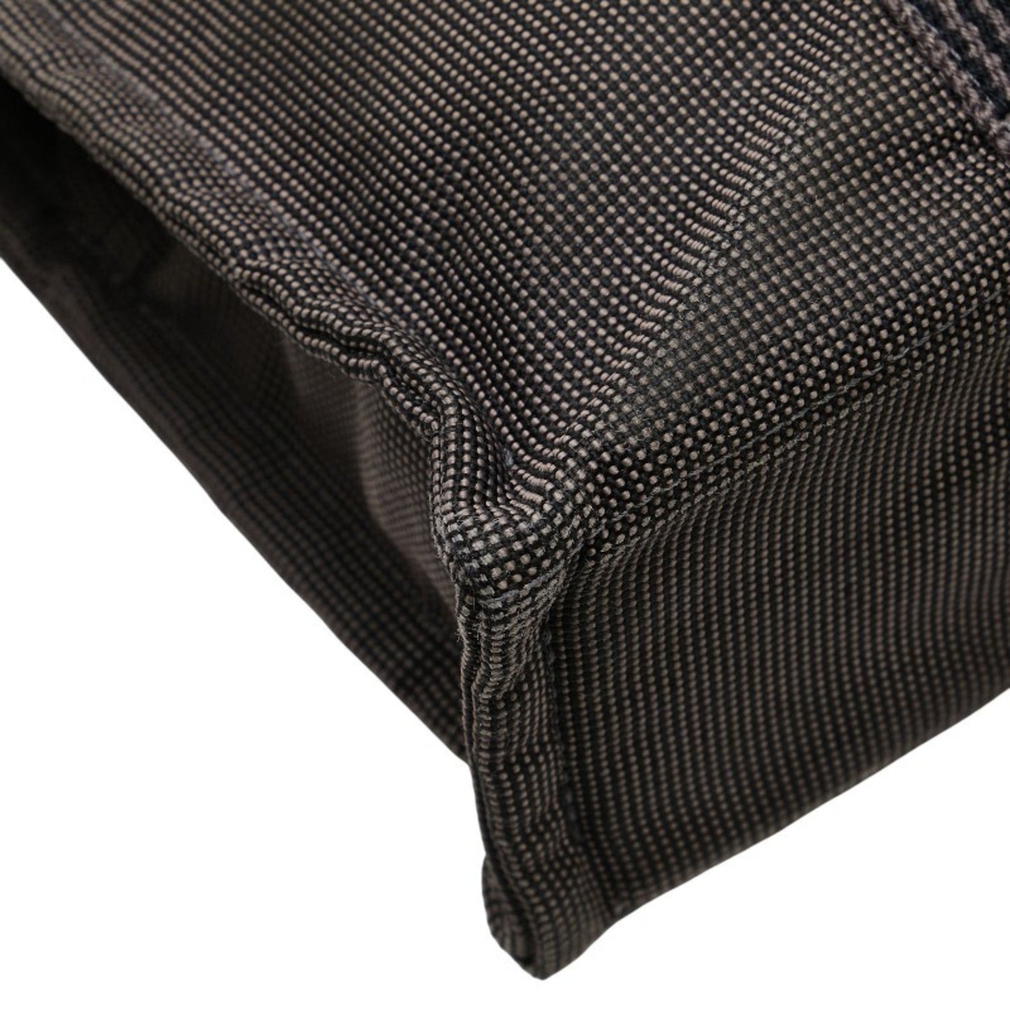 Hermes Her Line Black Gray Canvas Handbag Tote Bag ( )