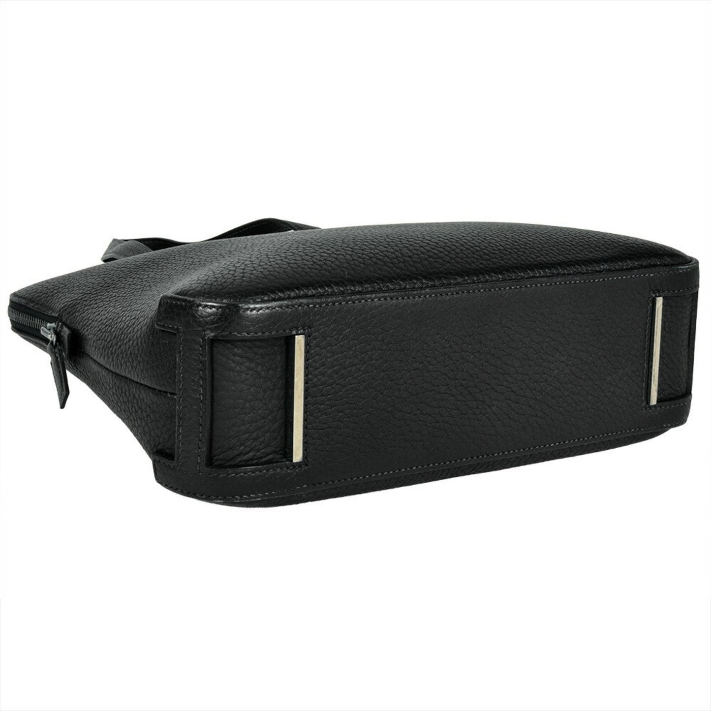 Hermes Navy Fjord Leather Briefcase Tote Bag ( )