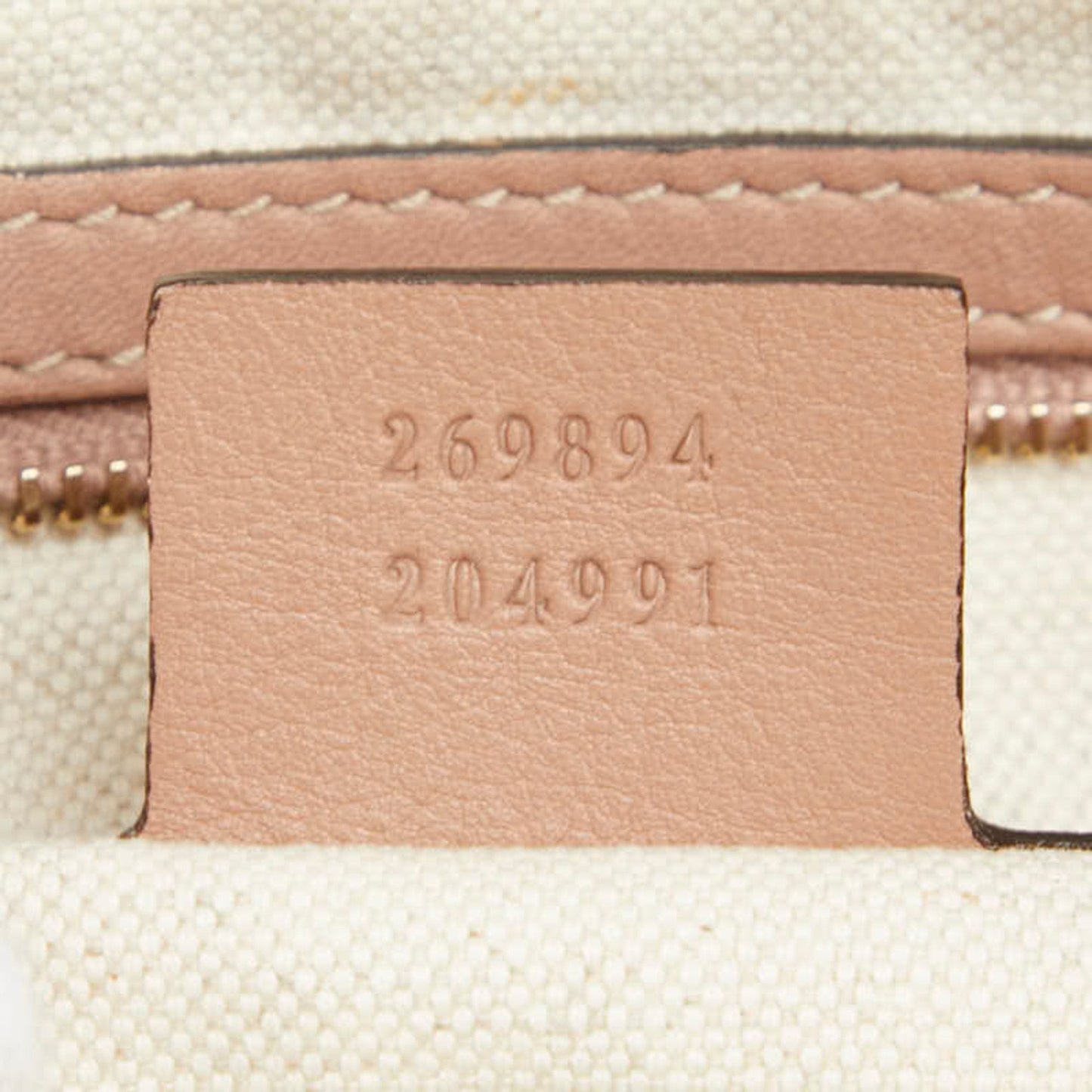 Gucci Pink Beige Leather Handbag Shoulder Bag ( )