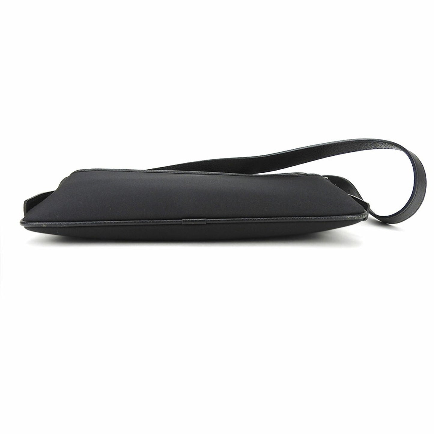 Burberry Beige Black Canvas Leather Shoulder Bag ( )