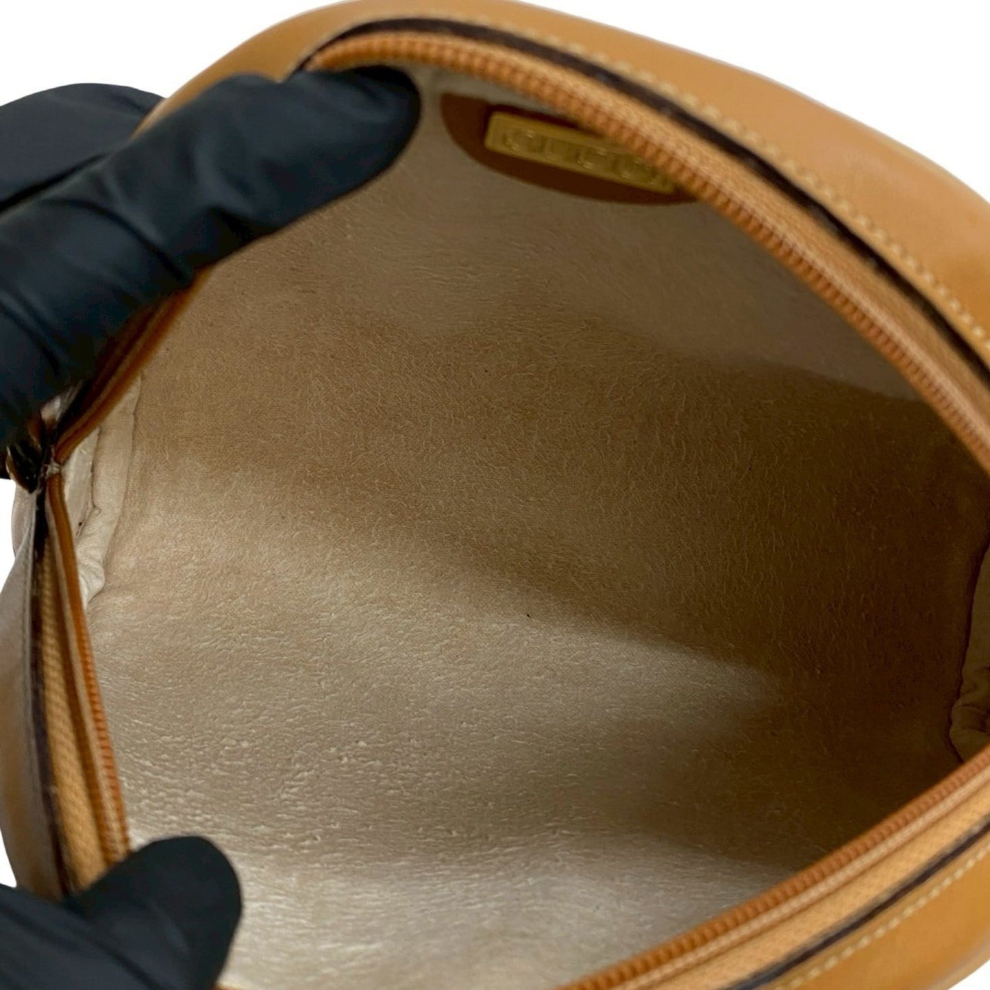 Gucci Brown Ivory Leather Pvc Pochette Shoulder Bag ( )