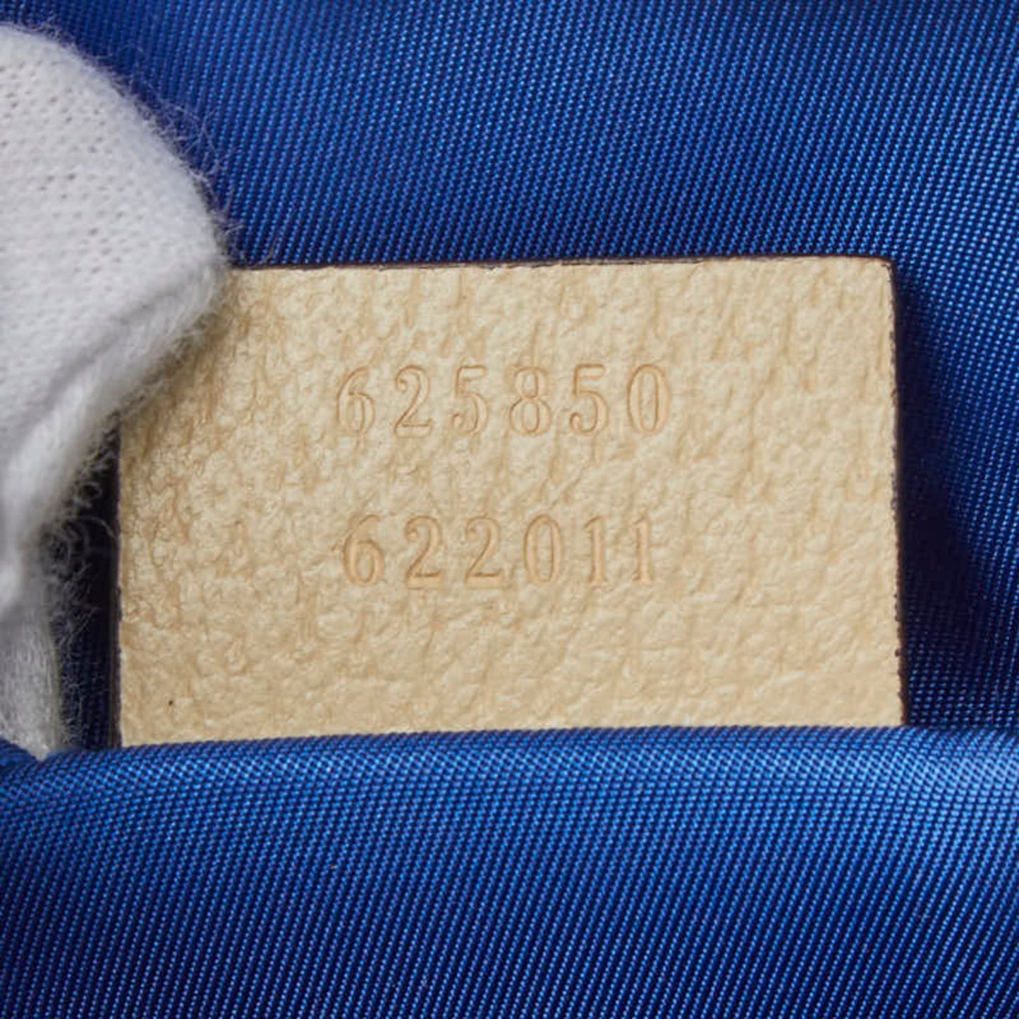 Gucci Blue Nylon Leather Handbag Shoulder Bag ( )