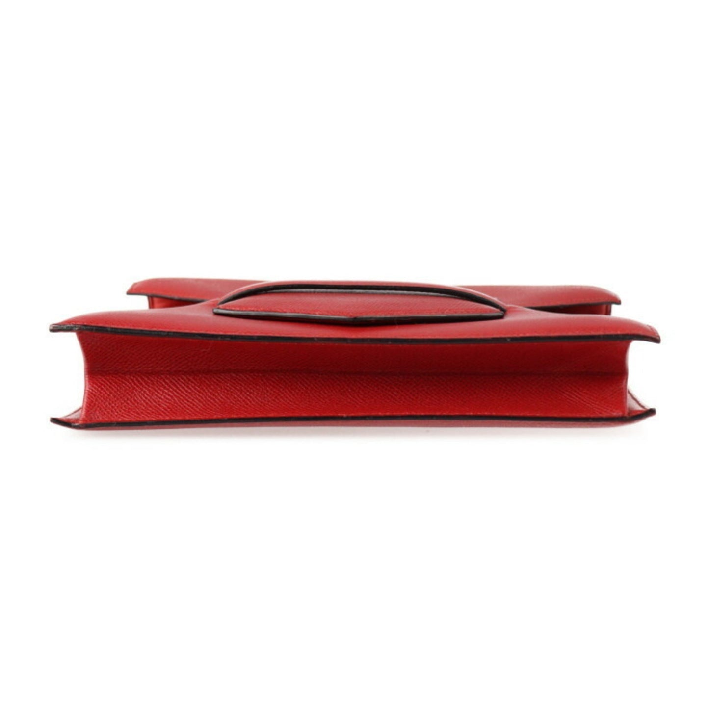 Hermes Red Color Courchevel Leather Clutch Bag ( )