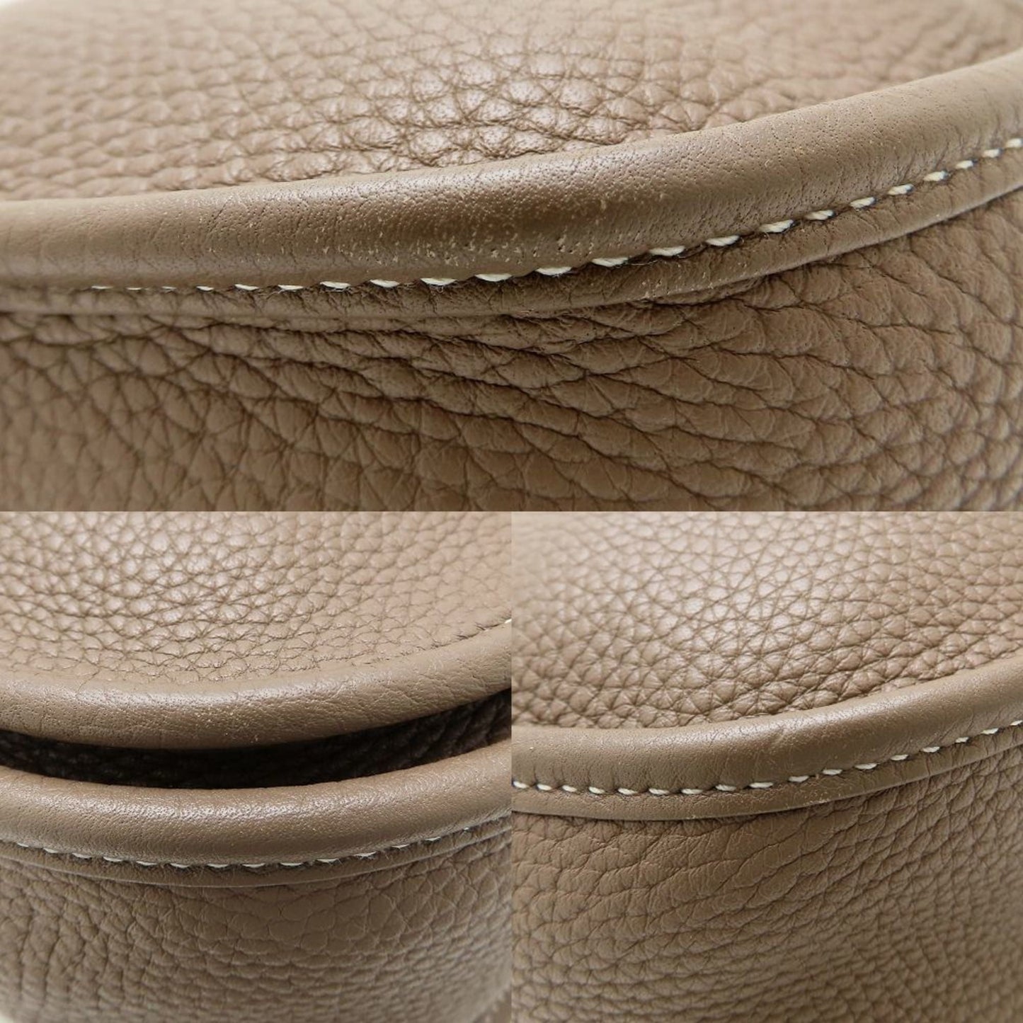 Hermes Evelyne Etoupe Gray Taurillon Clemence Leather Shoulder Bag ( )