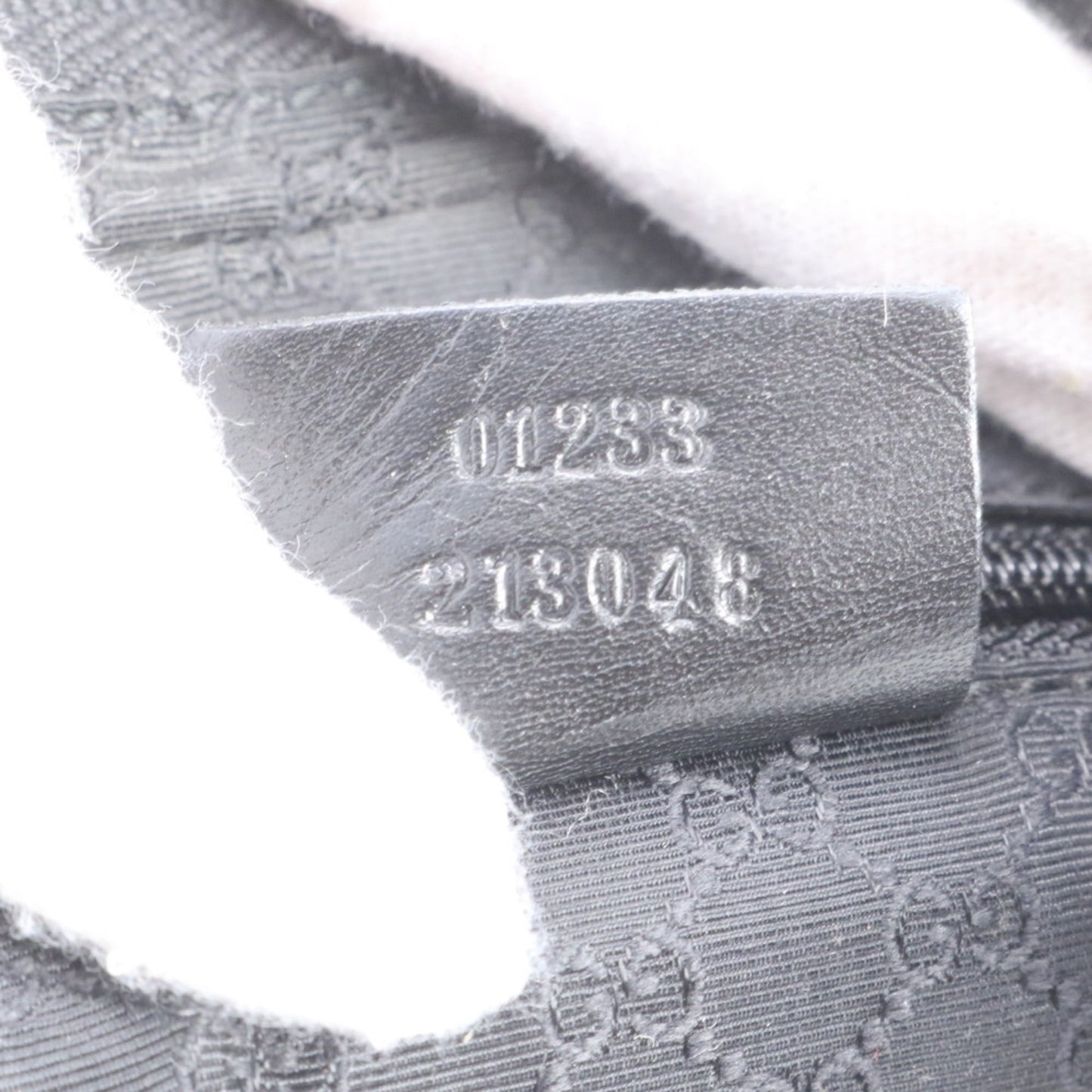 Gucci Black Leather Canvas Shoulder Bag ( )