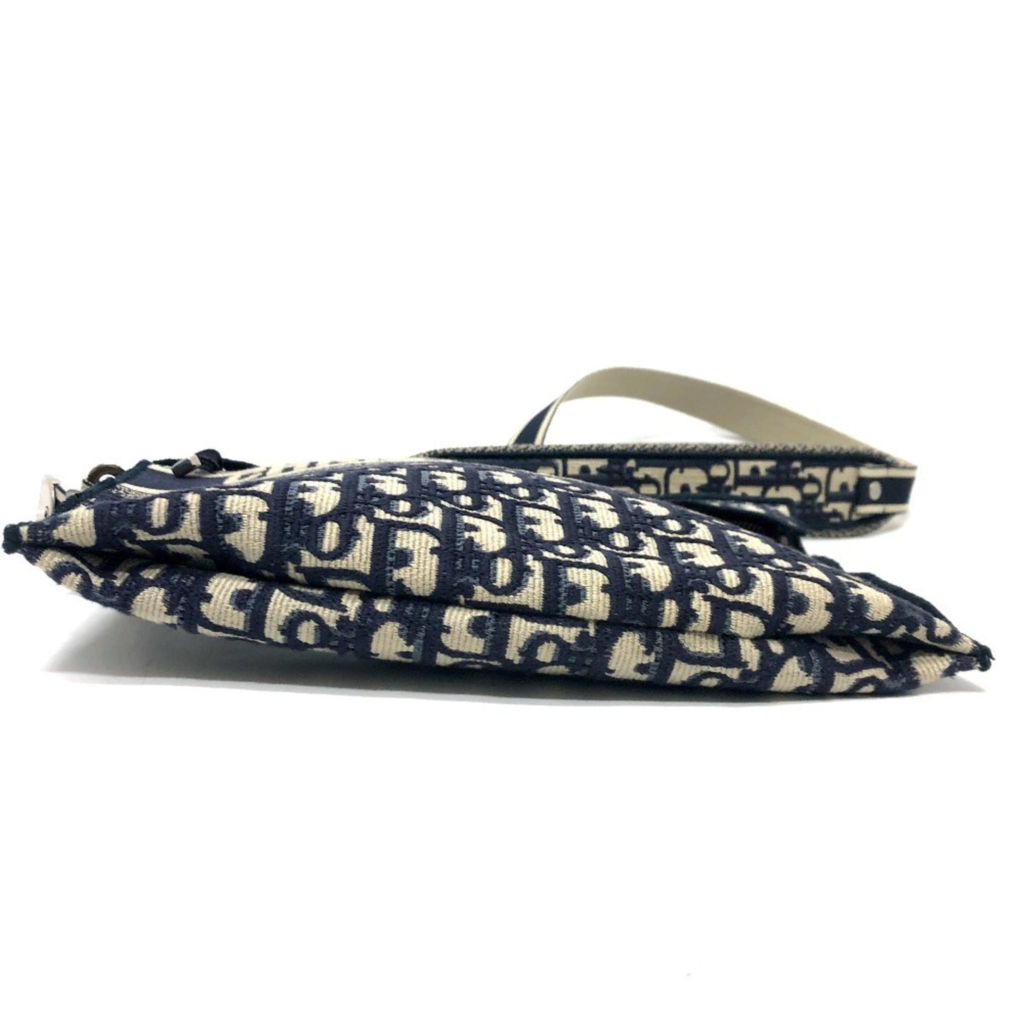 Christian Dior Navy Jacquard Shoulder Bag ()