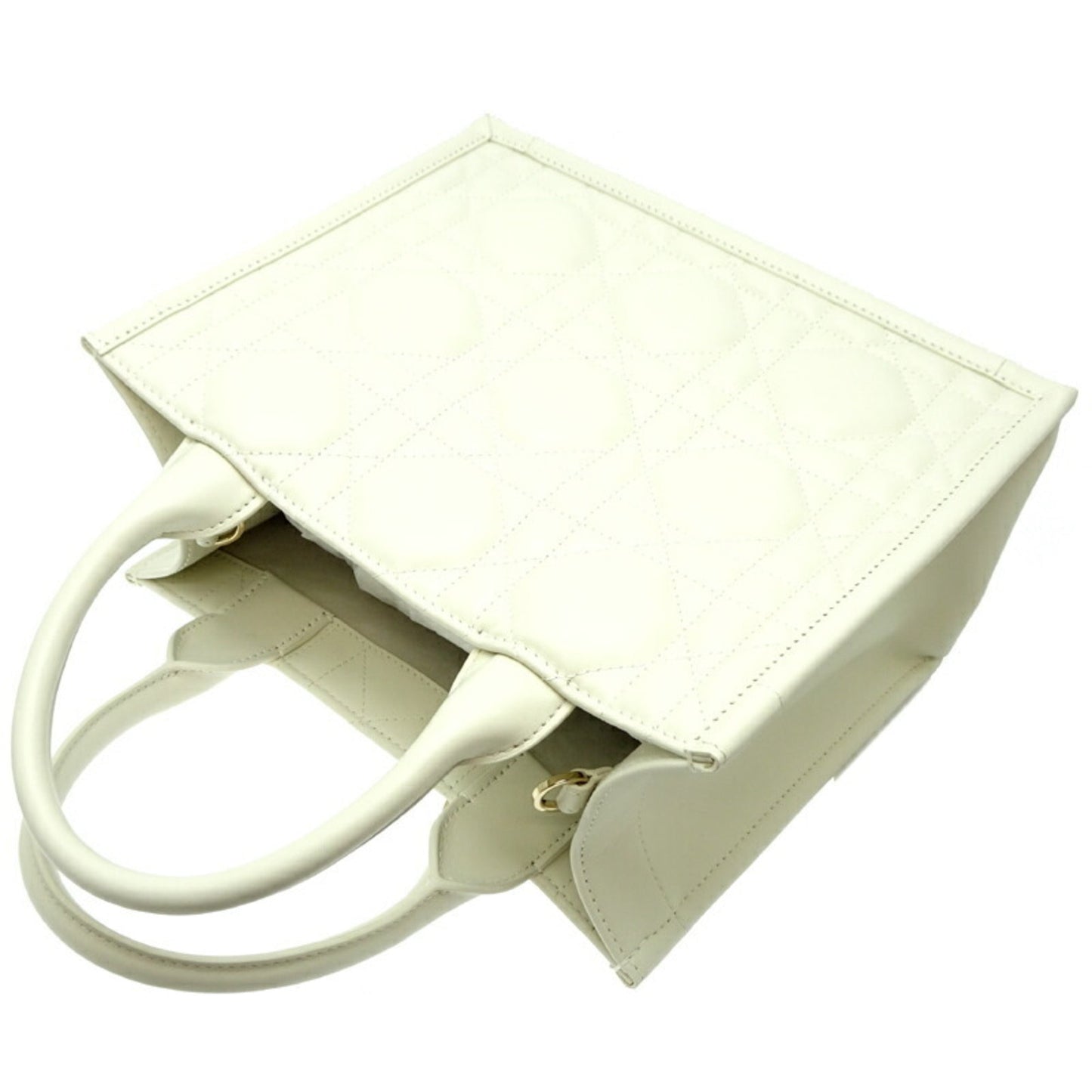 Christian Dior White Leather Tote Bag ()