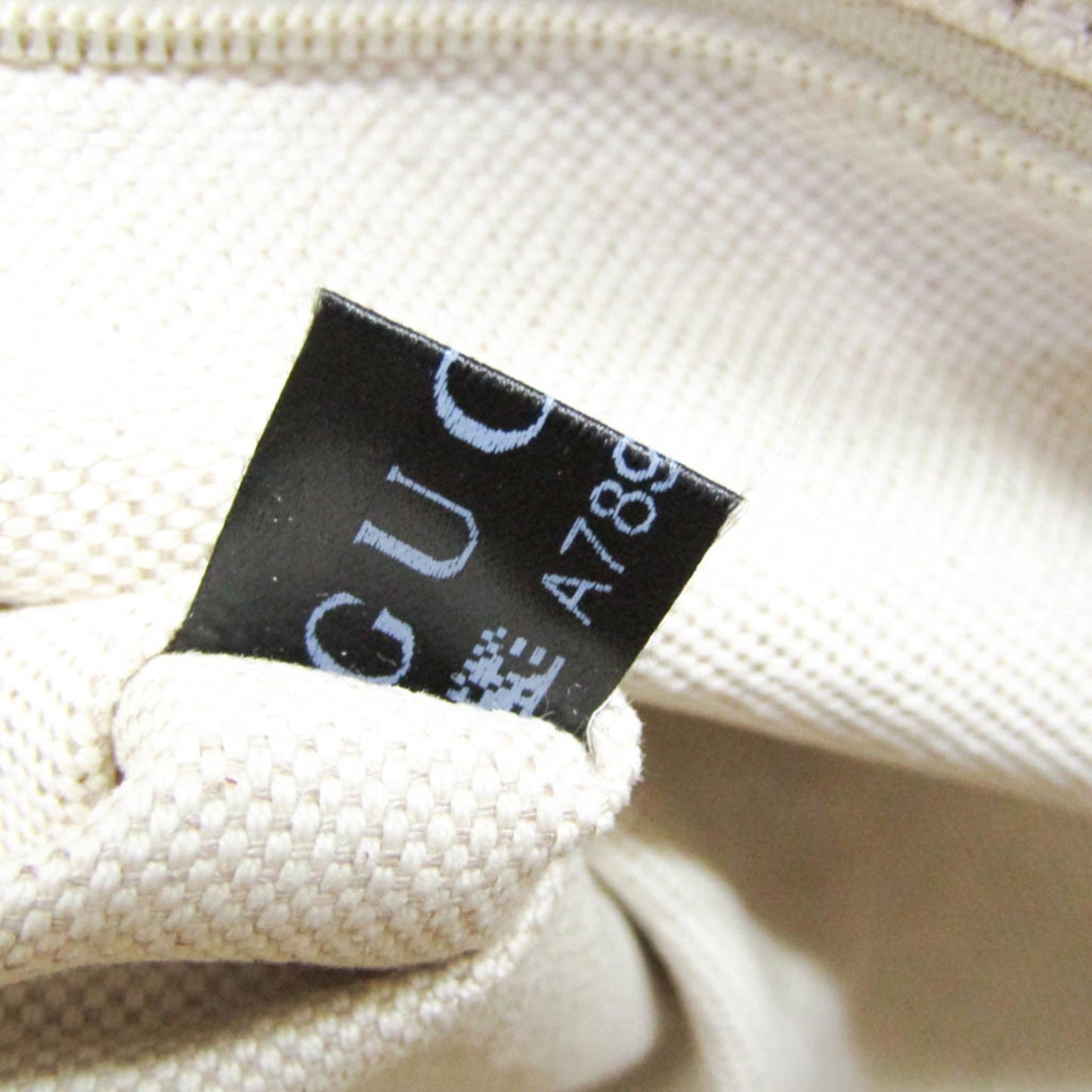 Gucci Beige Brown Cream Leather Canvas Handbag ( )