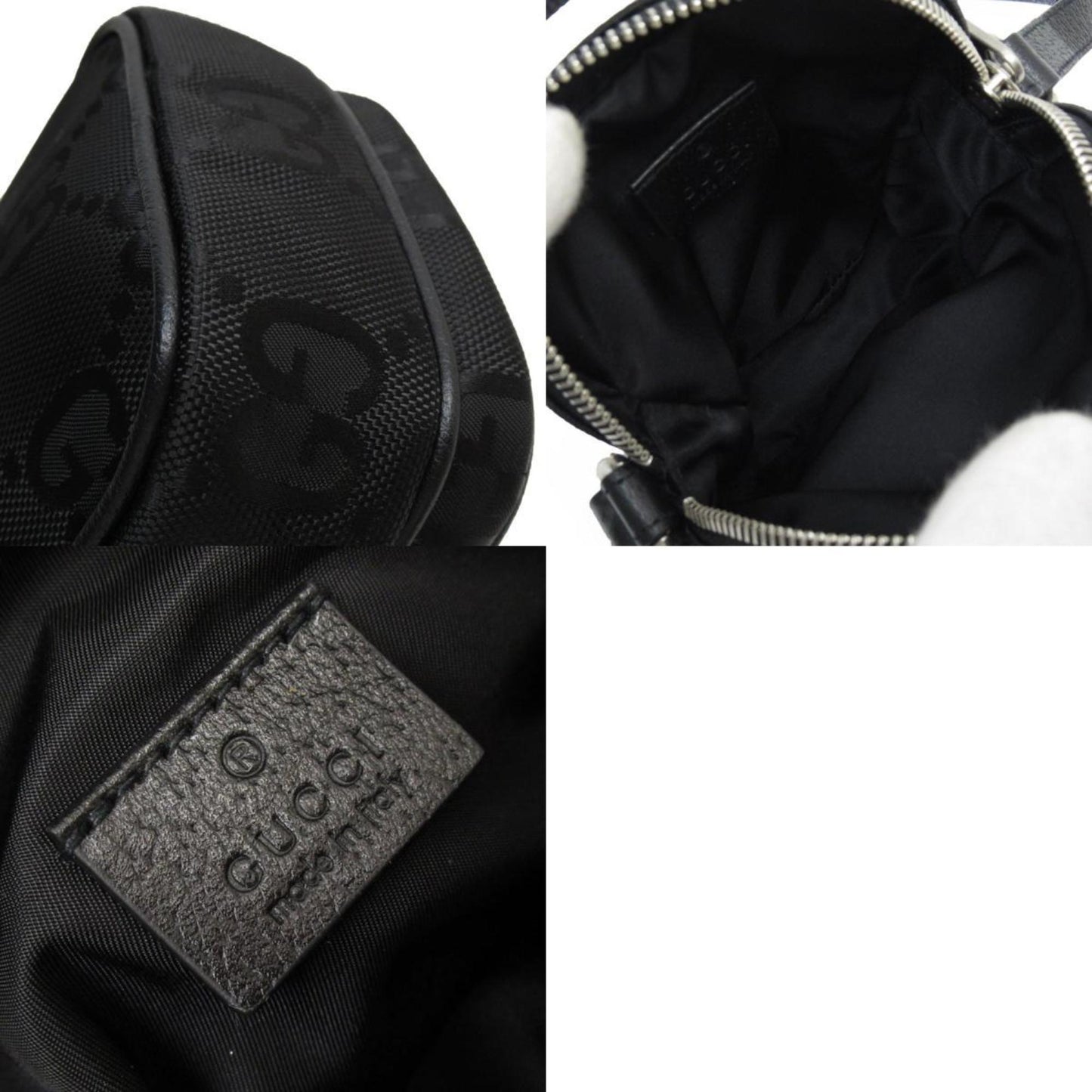 Gucci Black Canvas Shoulder Bag ( )